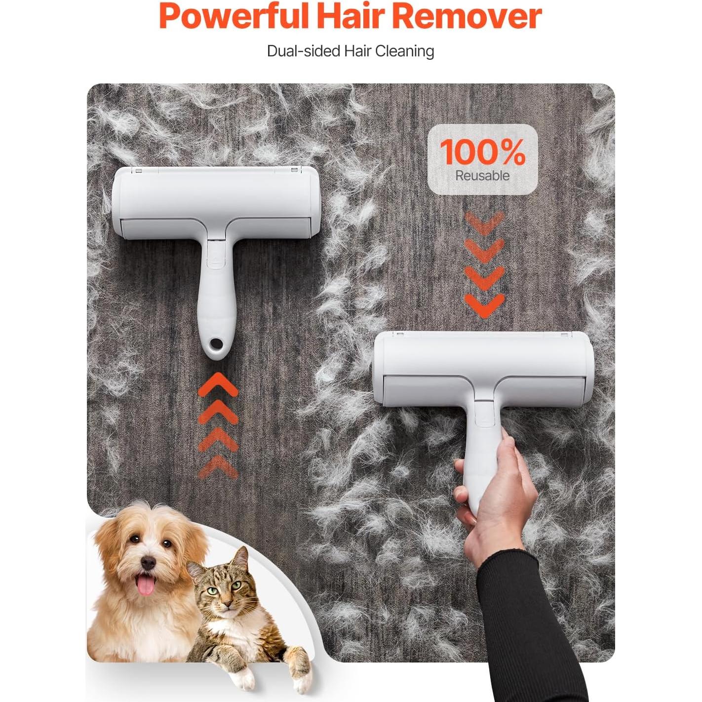 Rodillo Quitapelos Reutilizable VEVOR para Mascotas 36mm