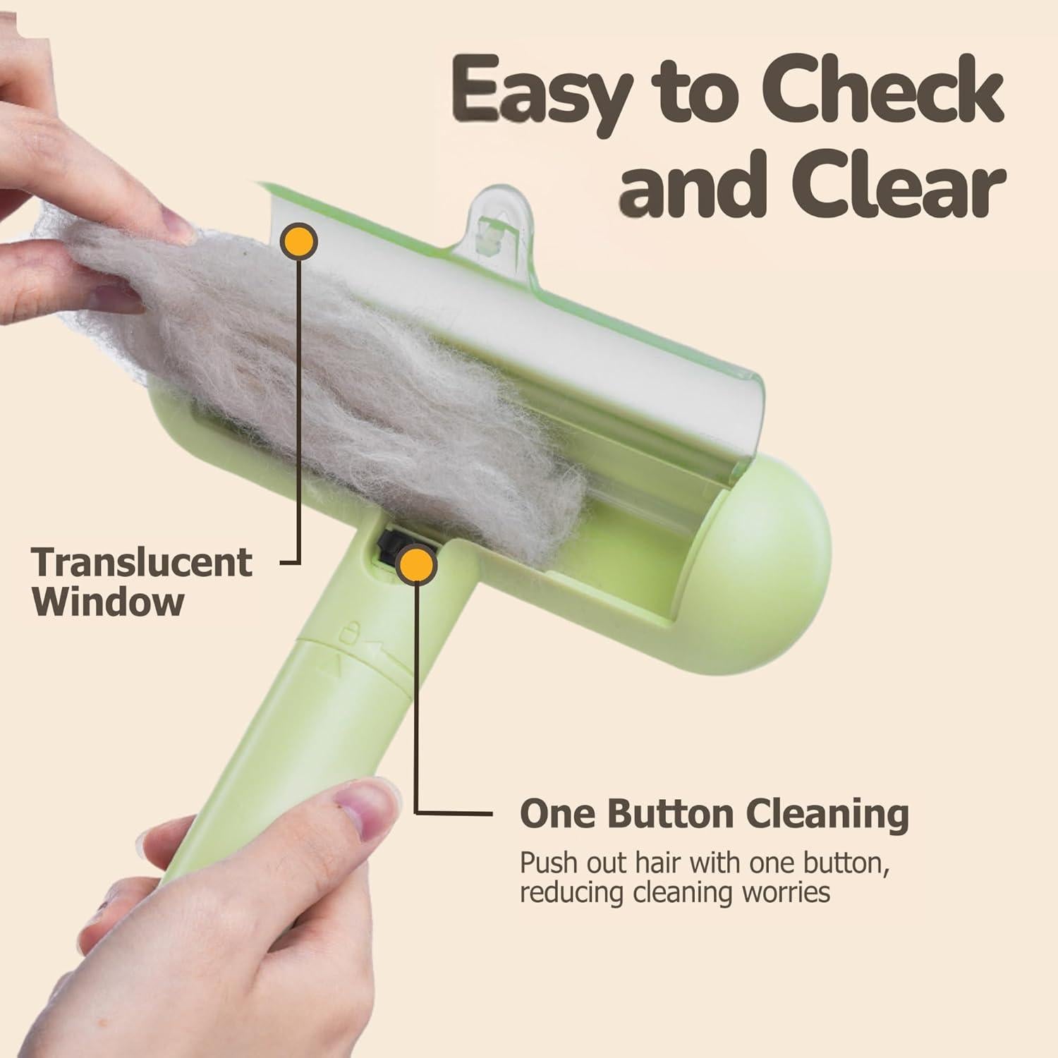 Removedor de Pelo de Mascotas SHIMMURR Verde - Rodillo Reutilizable