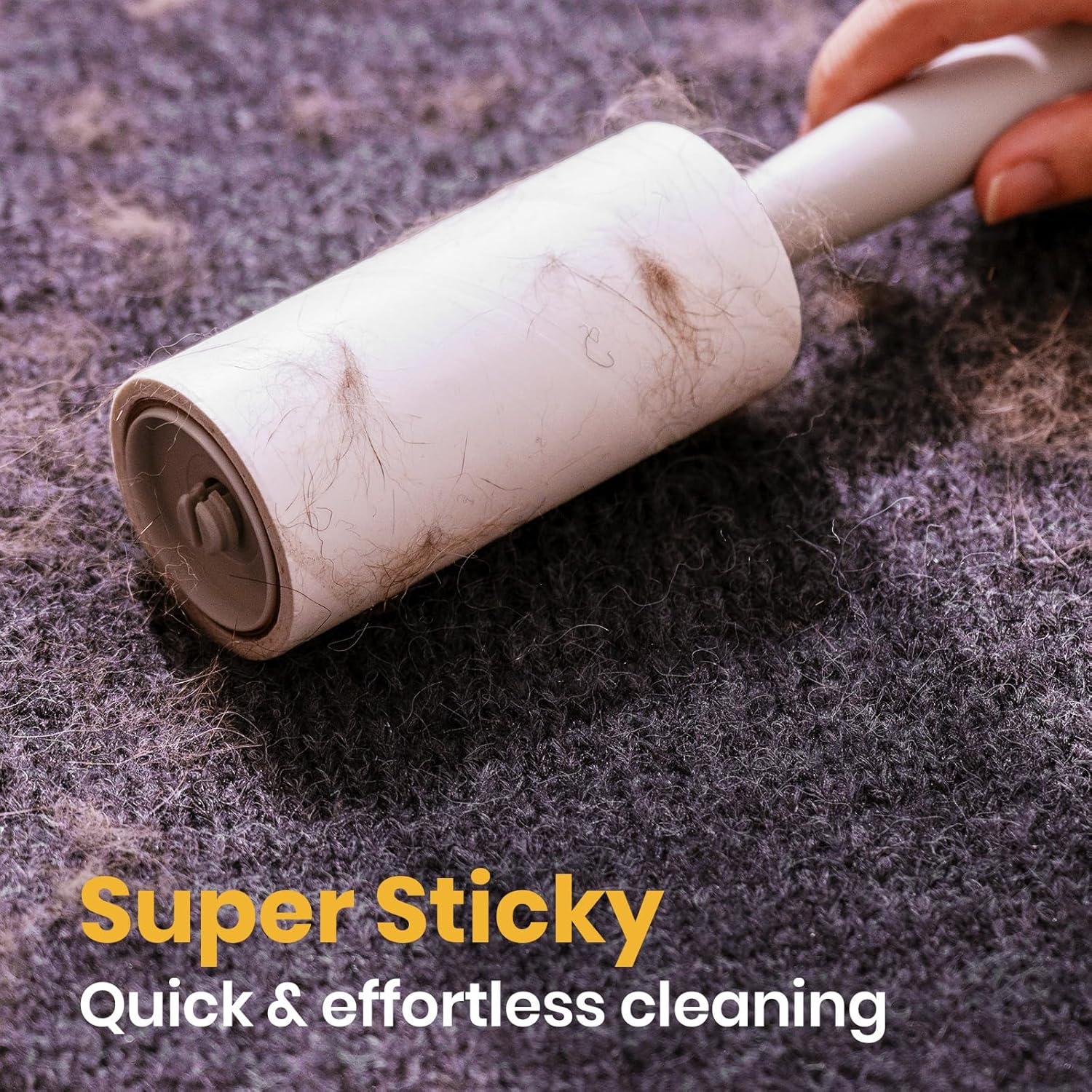 Rodillo de Pelusa DELOMO para Mascotas - 2 Rodillos + 4 Recambios