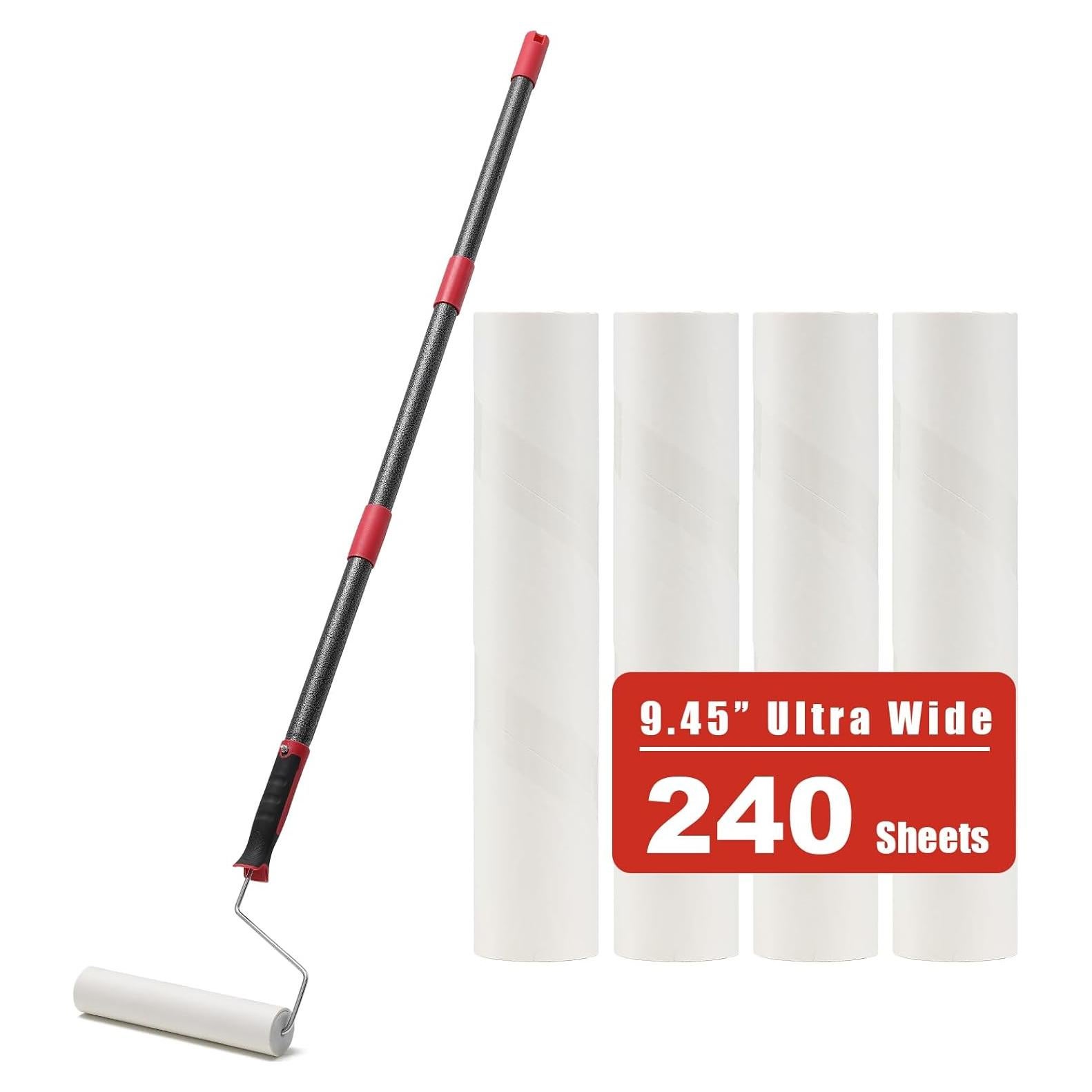 Rodillo de Pelusa Lcokeiy Extra Ancho 24 cm Ajustable 129.5 cm