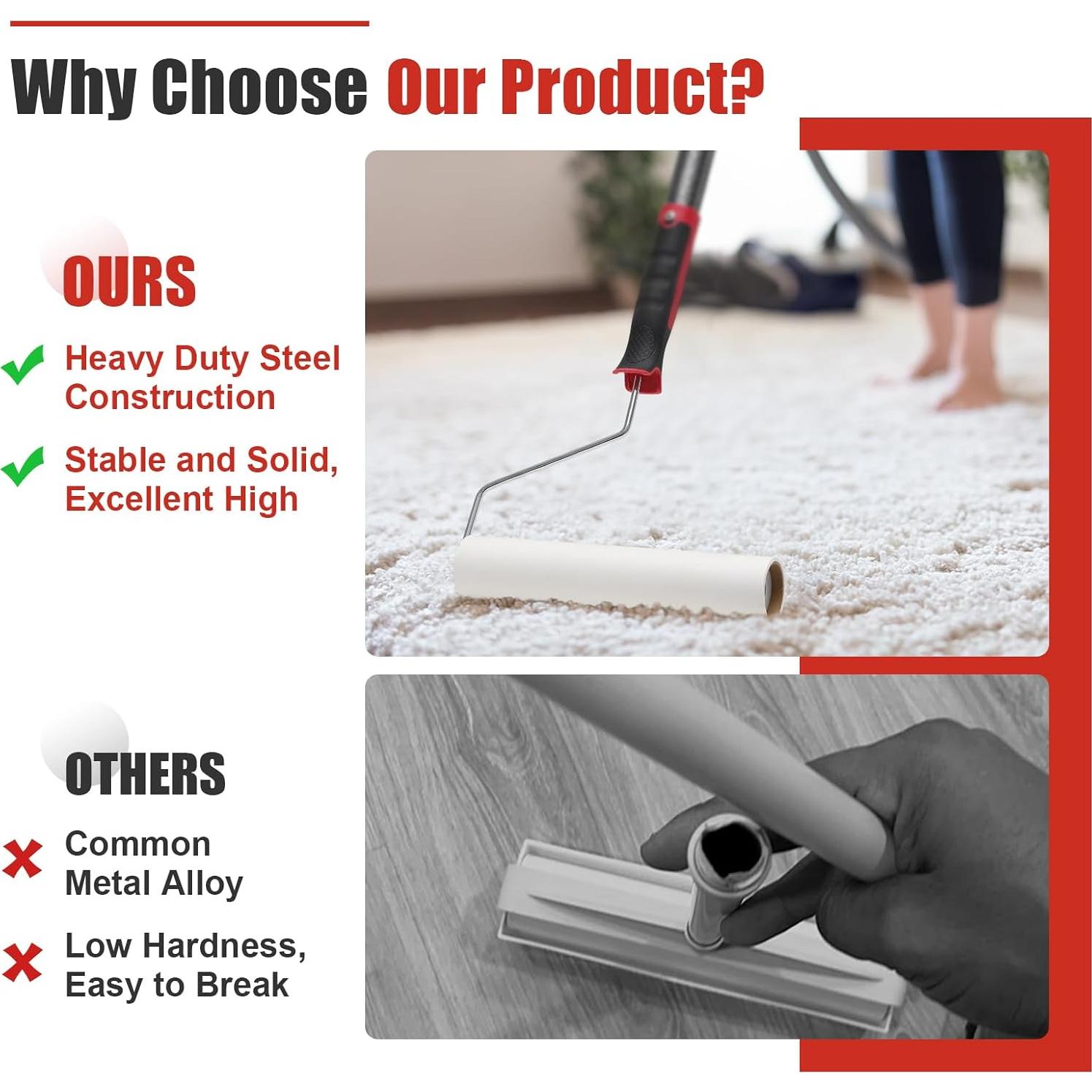 Rodillo de Pelusa Lcokeiy Extra Ancho 24 cm Ajustable 129.5 cm