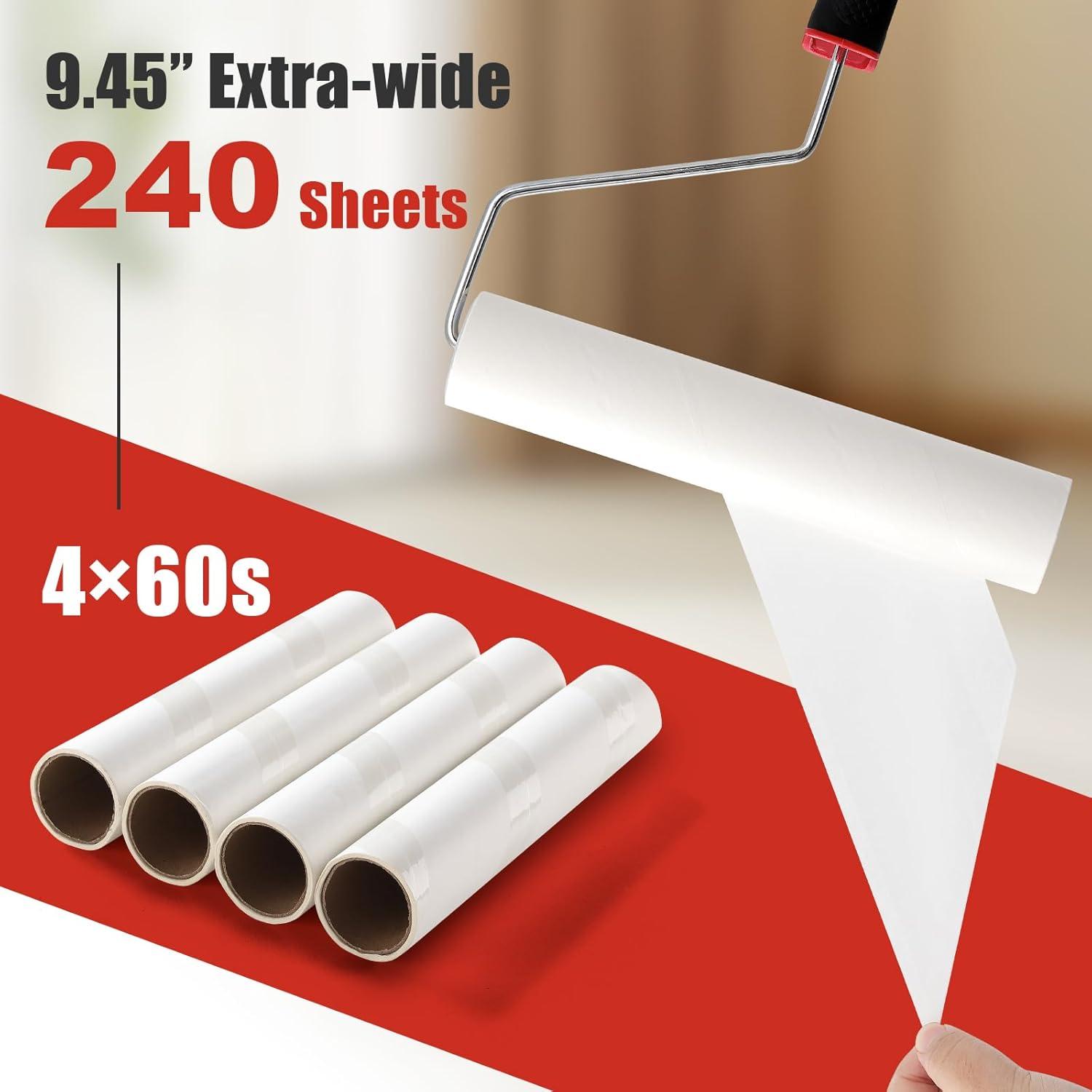 Rodillo de Pelusa Lcokeiy Extra Ancho 24 cm Ajustable 129.5 cm