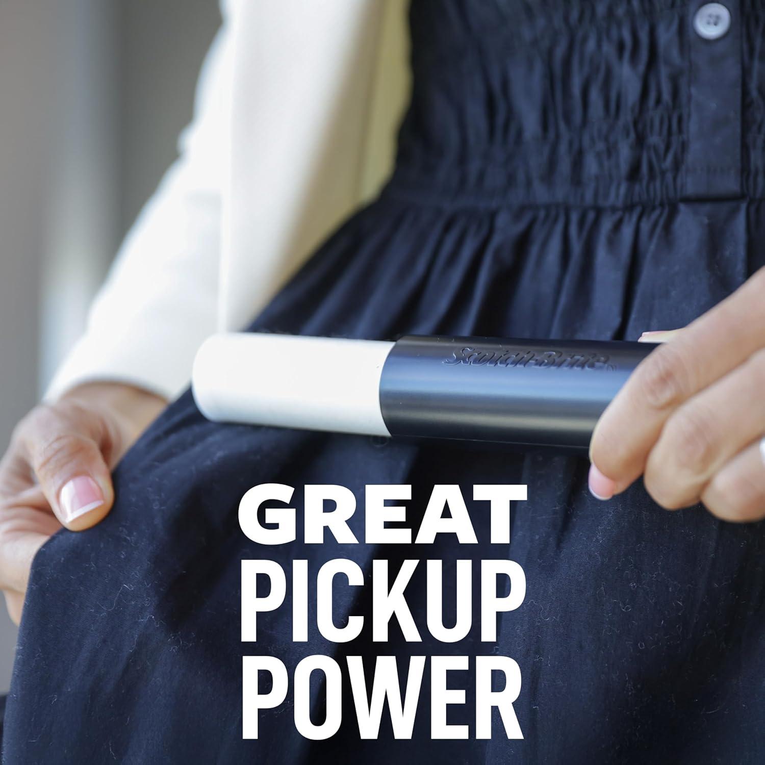 Rodillo de Pelusa Mini Scotch-Brite, 30 Hojas, Viaje, Blanco