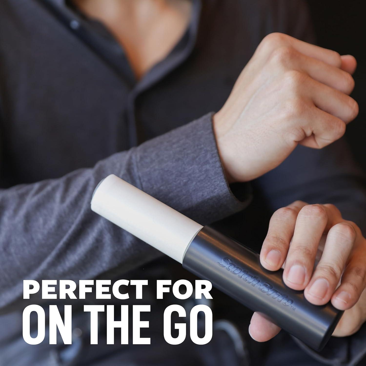 Rodillo de Pelusa Mini Scotch-Brite, 30 Hojas, Viaje, Blanco