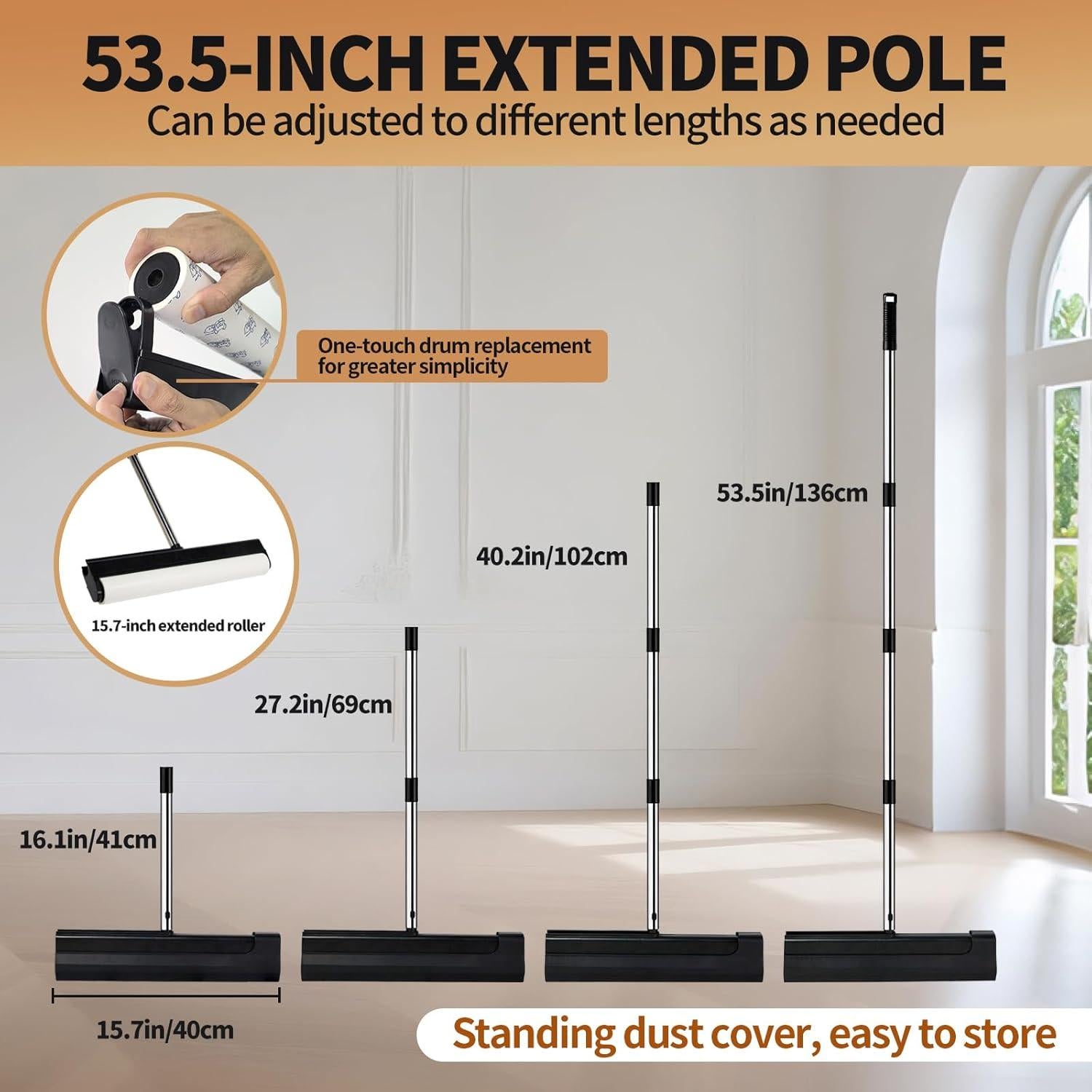 Rodillo de Pelusa Jumbo Shijie 15.74" Extra Pegajoso 360 Hojas