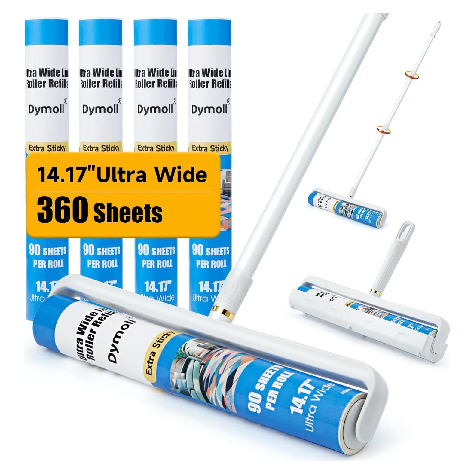 Rodillo de Pelusa Grande DYMOLL 14.17" Extra Pegajoso 360 Hojas