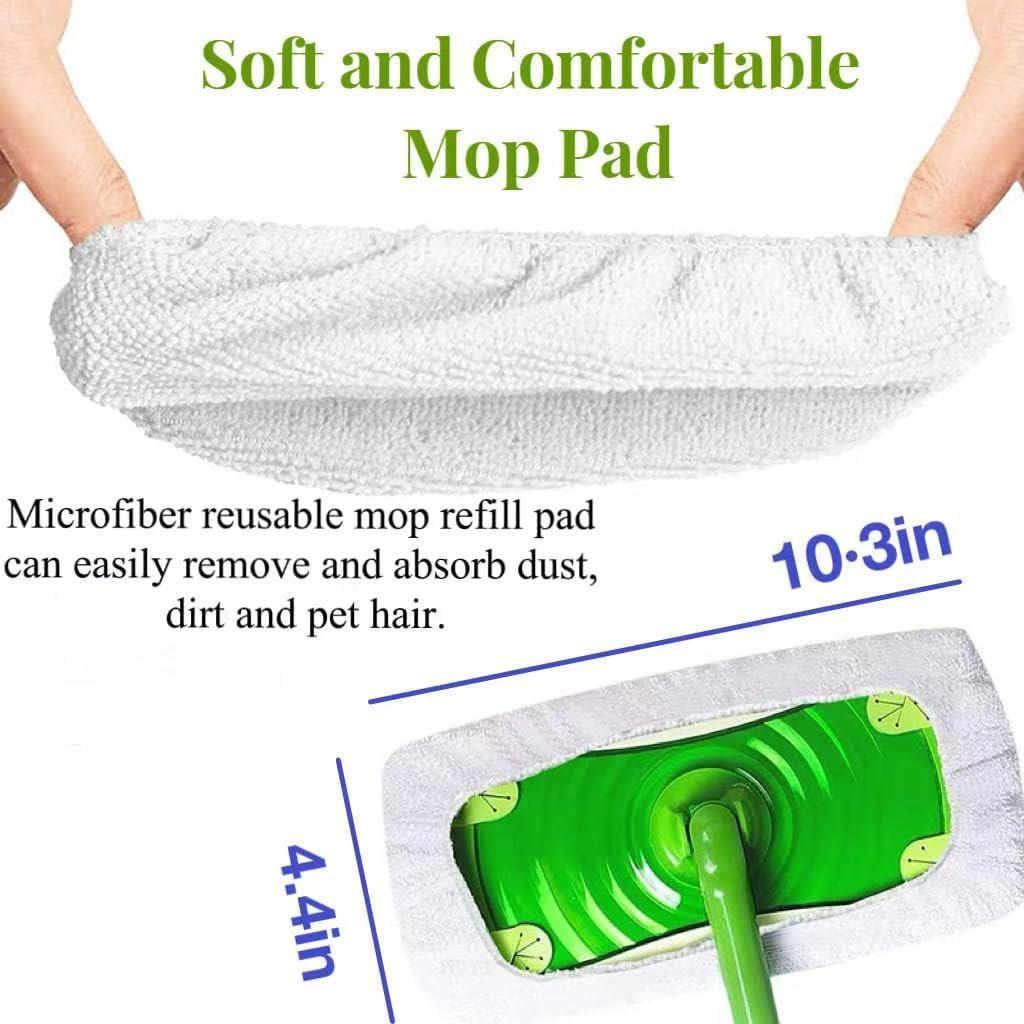 Almohadillas de Repuesto Reutilizables Ashsajkd para Trapeador Swiffer 10-12"