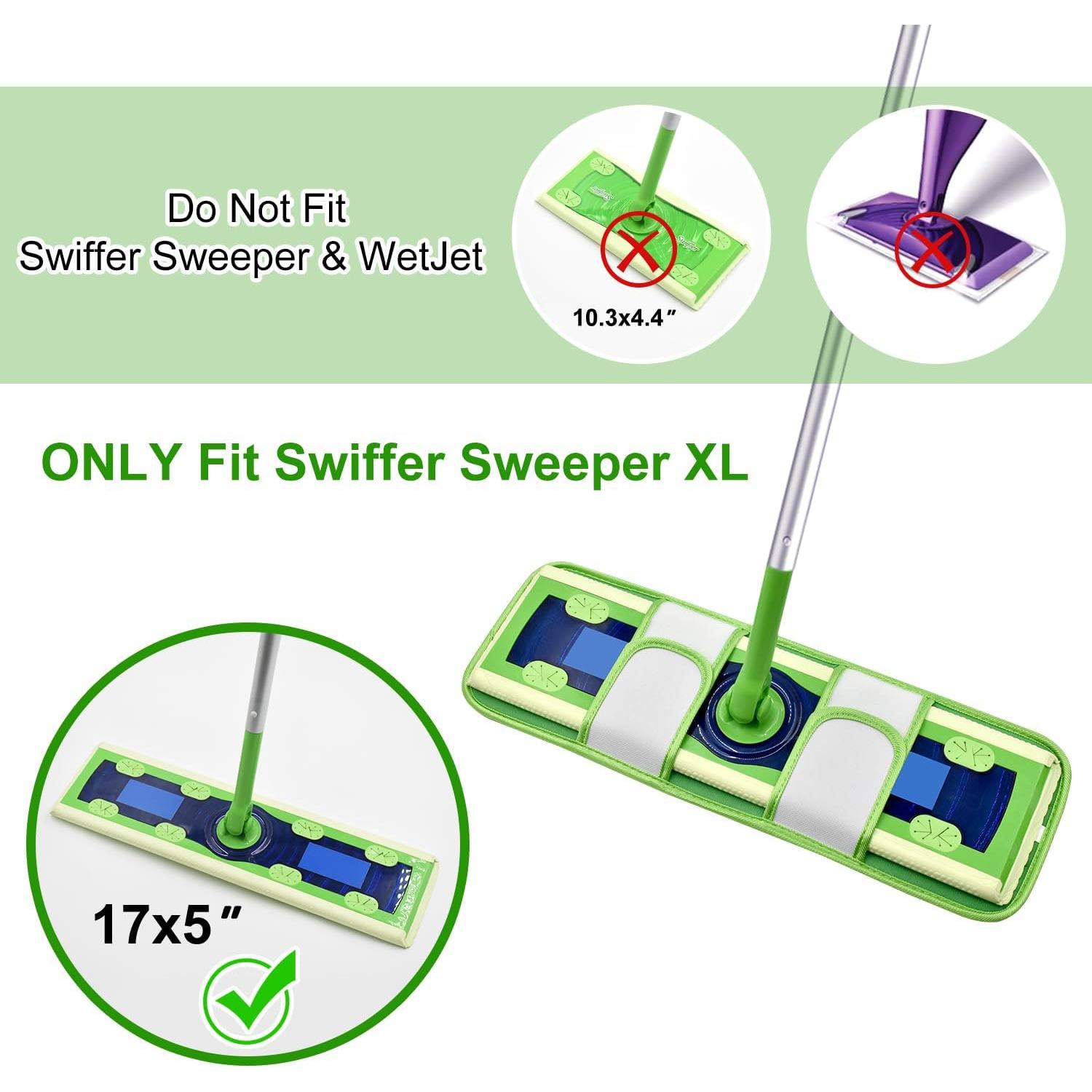 Paquete de 4 almohadillas de microfibra Swiffer XL reutilizables