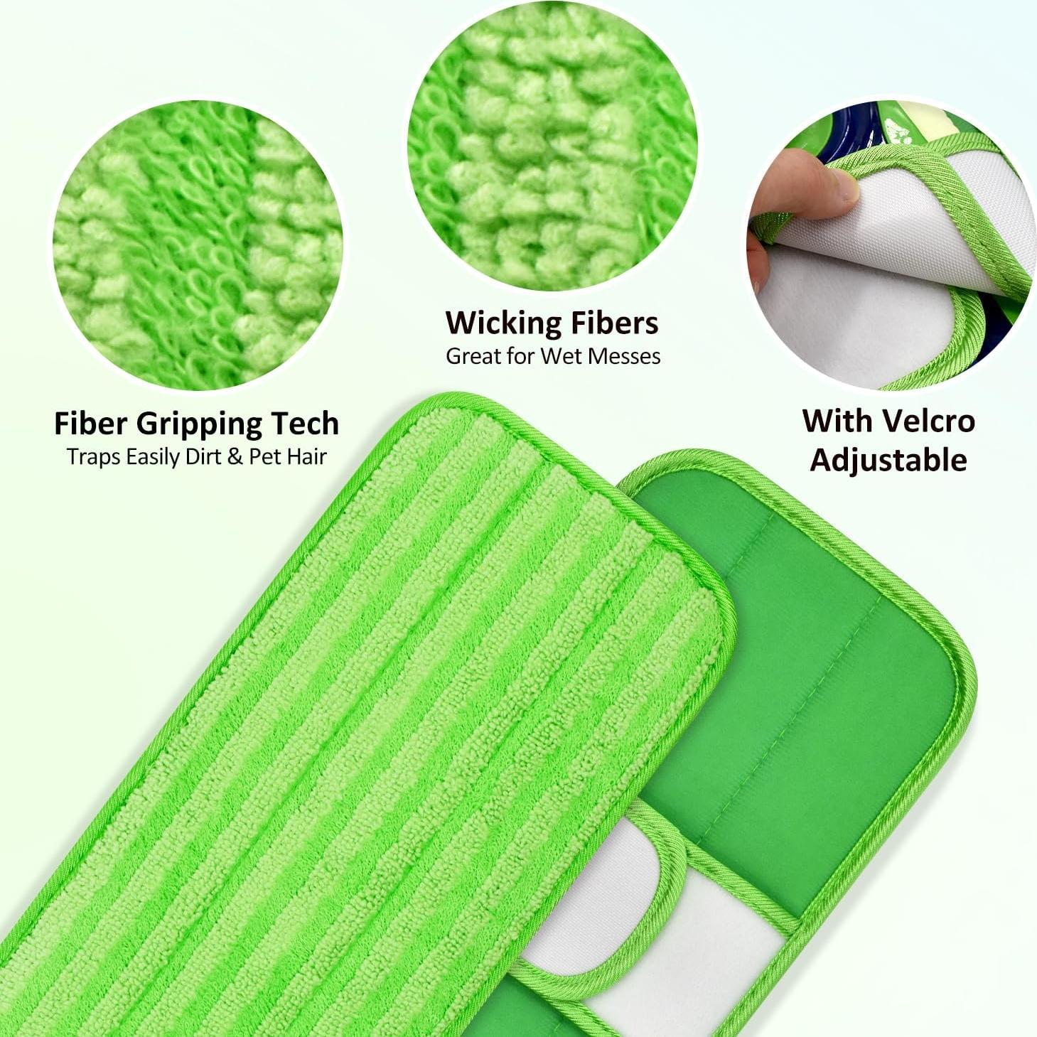 Paquete de 4 almohadillas de microfibra Swiffer XL reutilizables