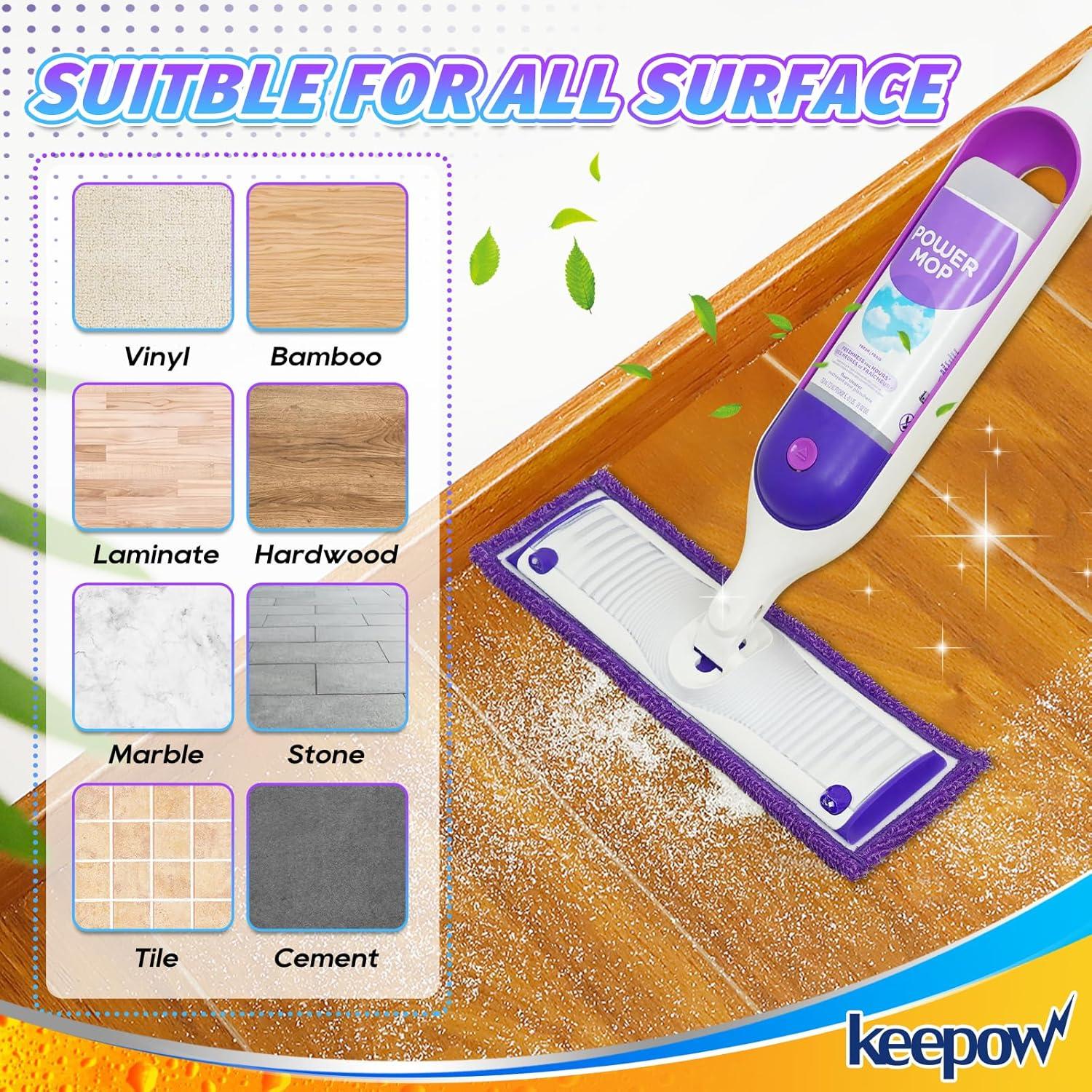 Paños Reutilizables KEEPOW para Mopa Eléctrica Swiffer - 6 Unidades