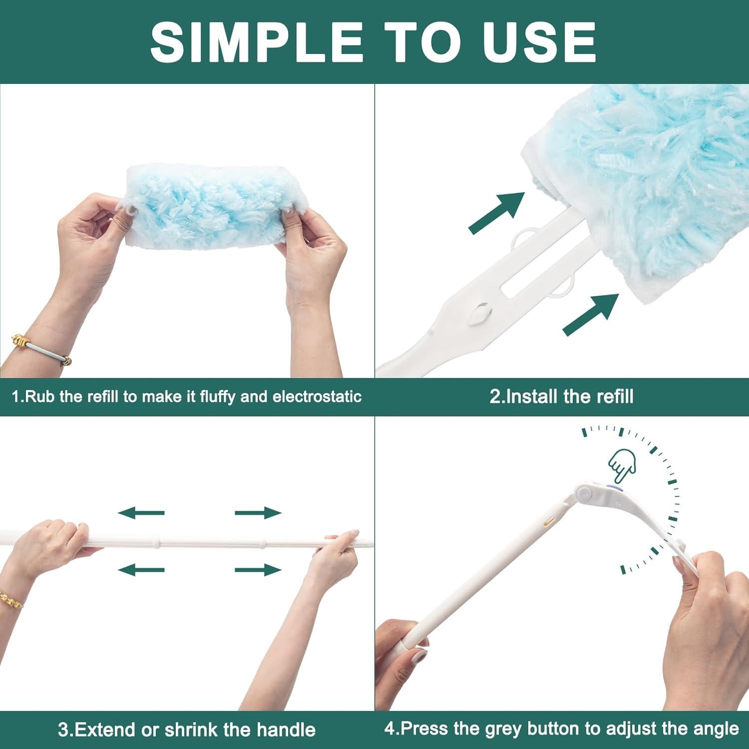 Mango Extensible de Reemplazo KeFanta para Duster Swiffer