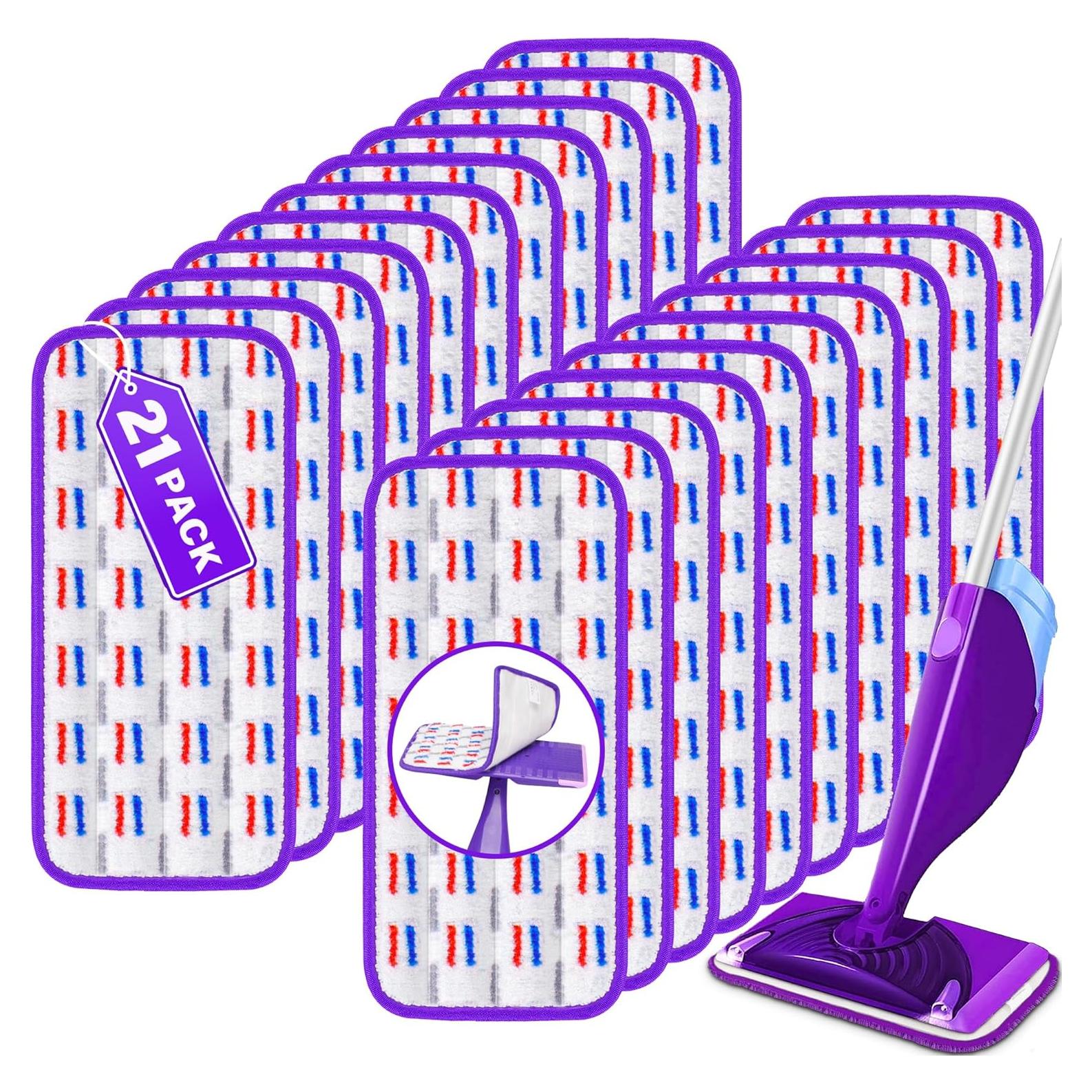 21 Almohadillas Reutilizables para Mopa Swiffer WetJet Microfibra