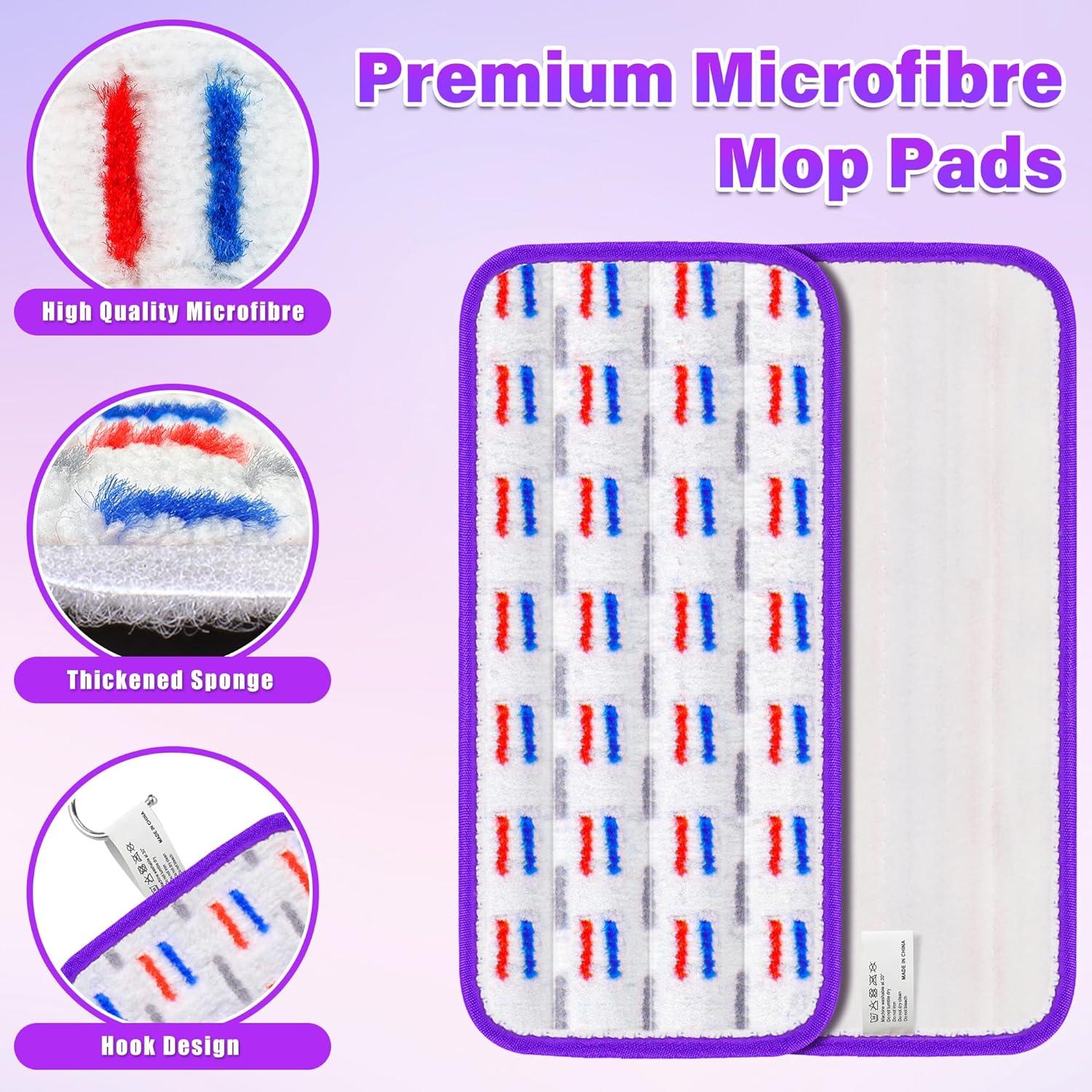 21 Almohadillas Reutilizables para Mopa Swiffer WetJet Microfibra