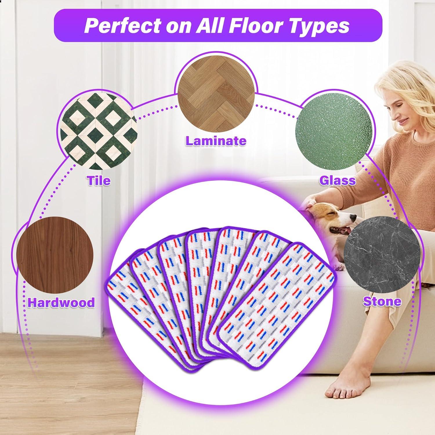 21 Almohadillas Reutilizables para Mopa Swiffer WetJet Microfibra