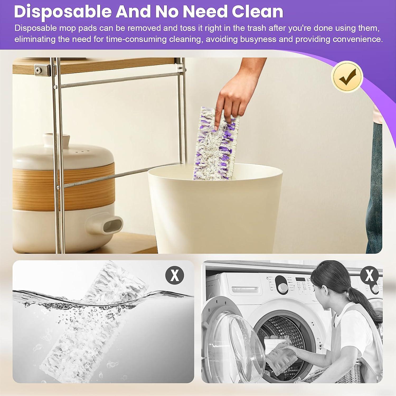 40 Almohadillas Desechables Fenkabs para Trapeador Power Mop