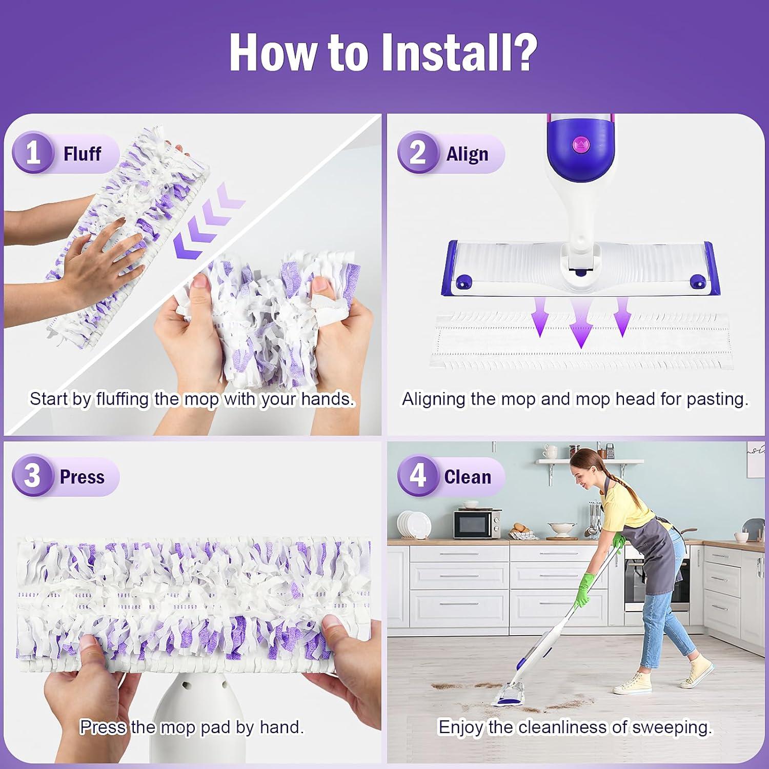 40 Almohadillas Desechables Fenkabs para Trapeador Power Mop