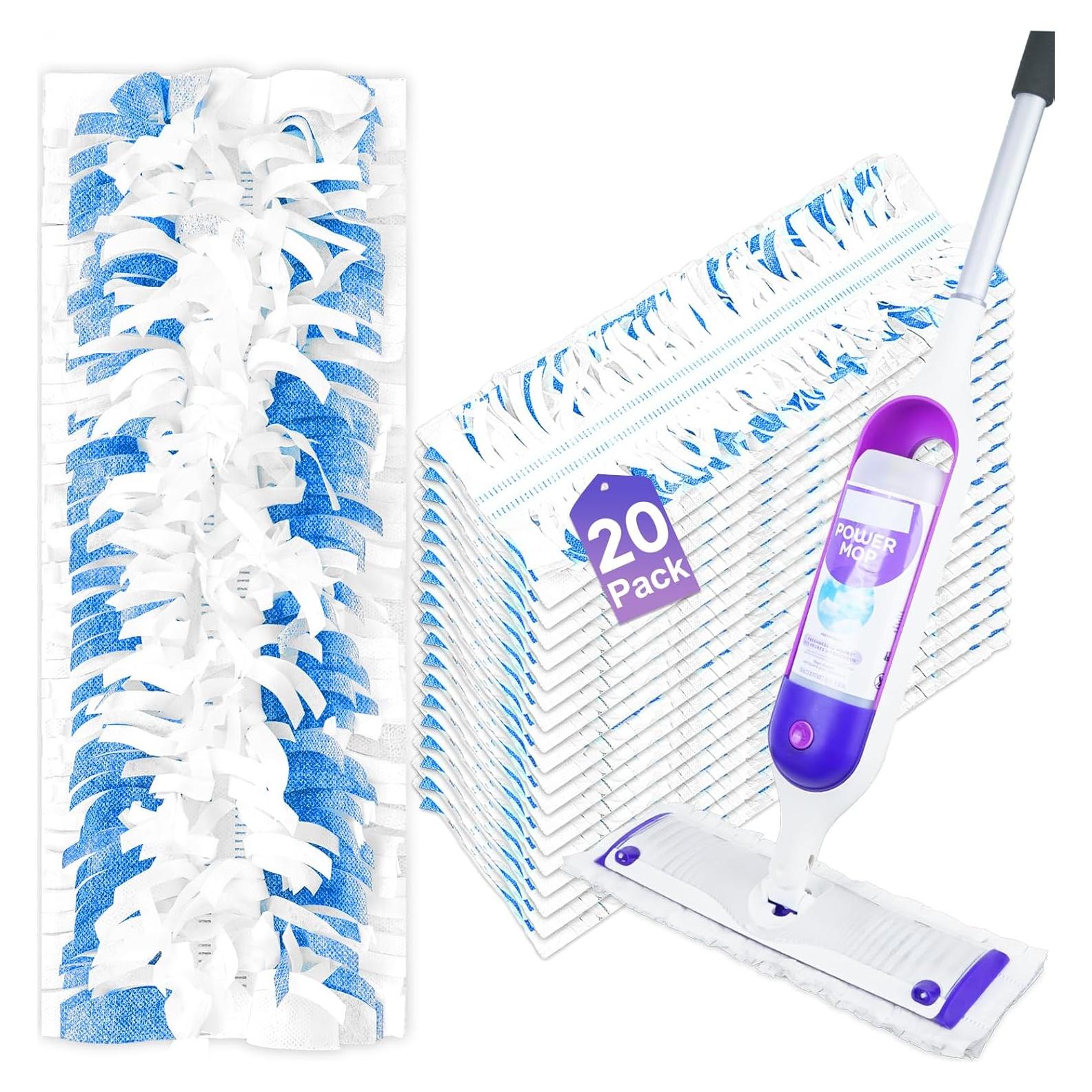 20 Almohadillas Desechables para Trapeador MyKEEPOW Power Mop