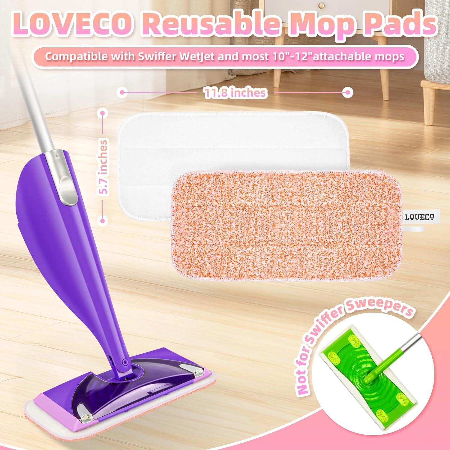 Paños de Mopa Reutilizables LOVECO para Swiffer Wet Jet - 6 Unidades