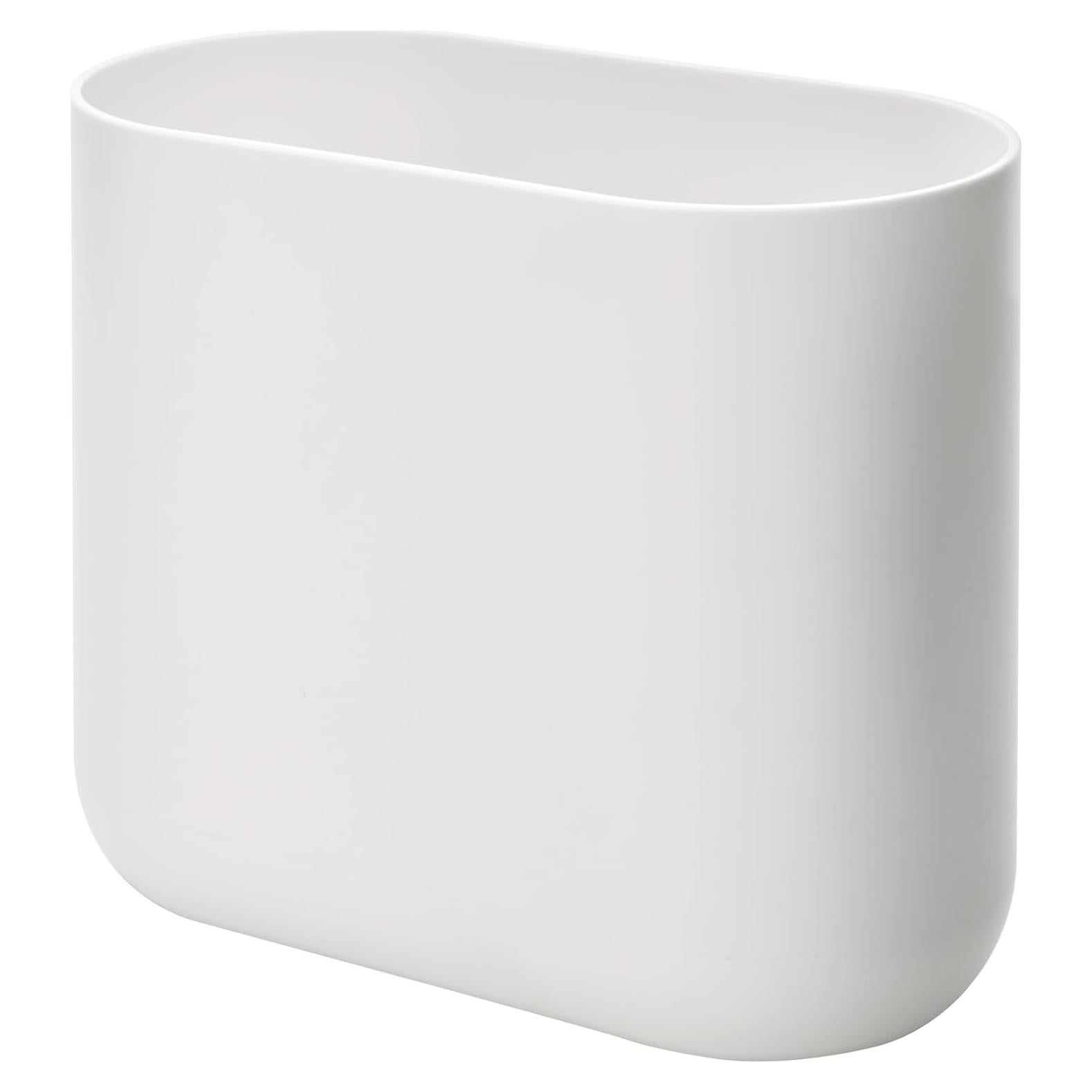 Cubo de Basura Ovalado iDesign Cade 3L Blanco 26.8x14x24.8cm