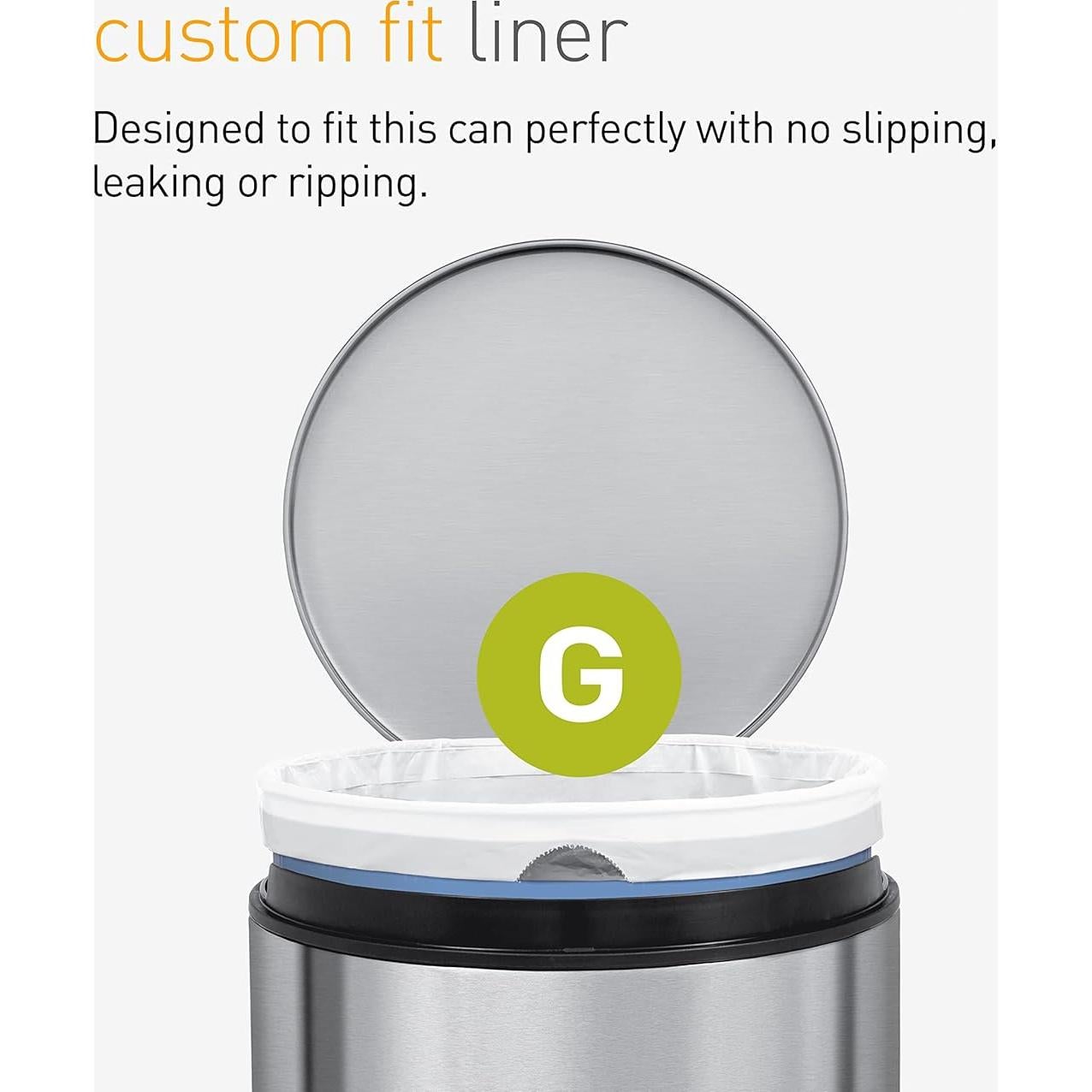 Bolsas de Basura Ajustadas simplehuman Código G 30L 100 Contar