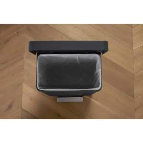 Cubo de Basura KOHLER 49L Acero Inoxidable Negro Pedal Silencioso