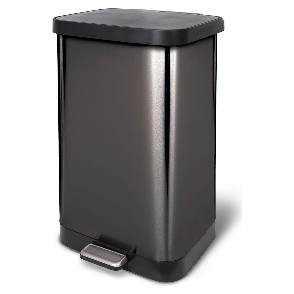 Bote de Basura Glad 75.5L Acero Inoxidable con Pedal y Clorox