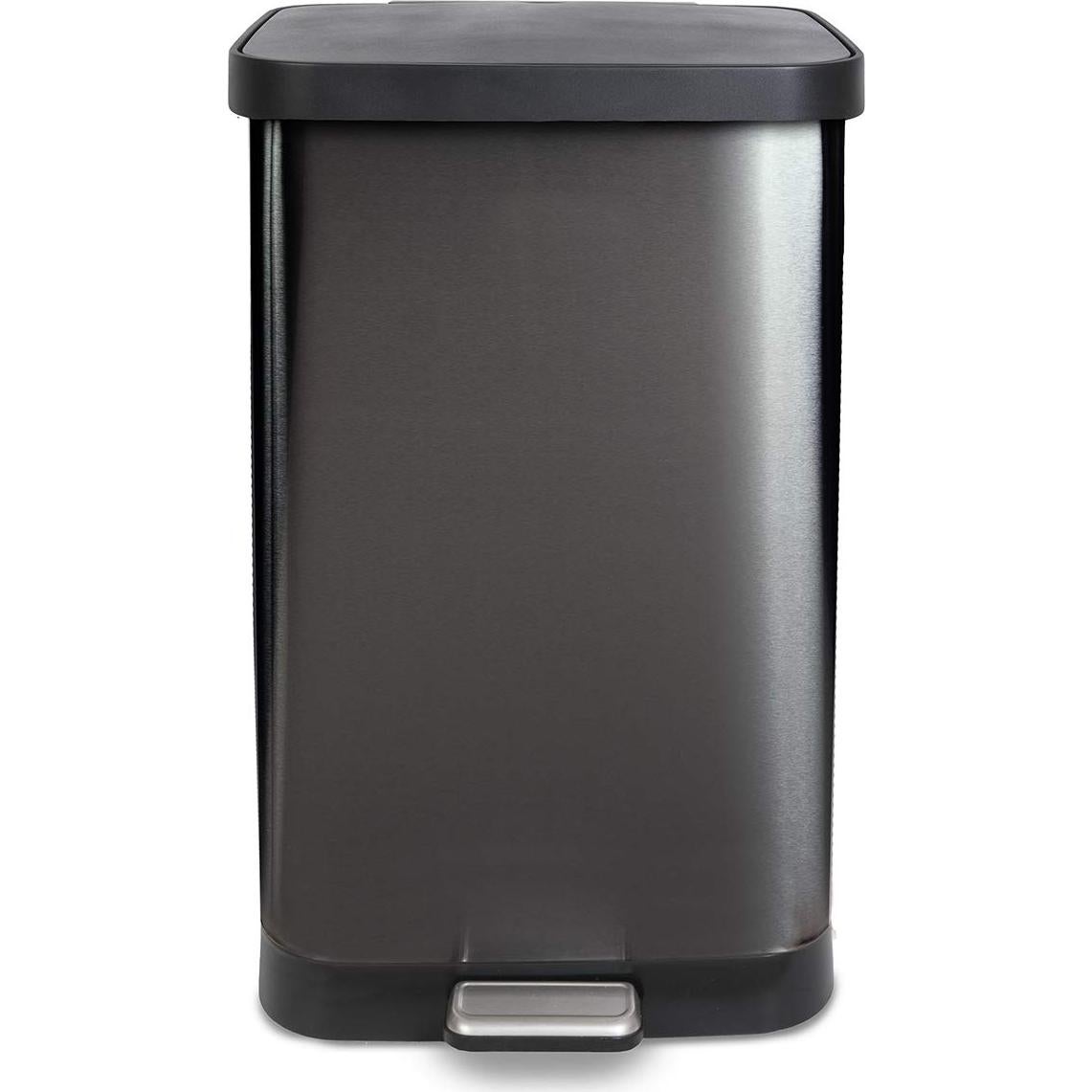 Bote de Basura Glad 75.5L Acero Inoxidable con Pedal y Clorox