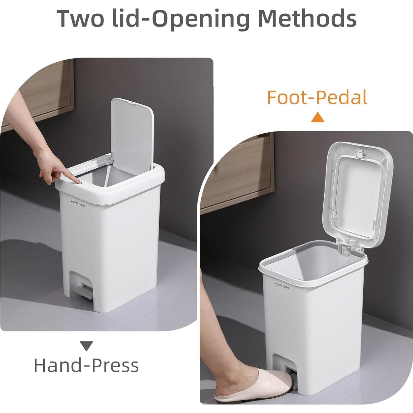 Cubo de Basura Slim MOPALL 7.57L con Tapa y Pedal