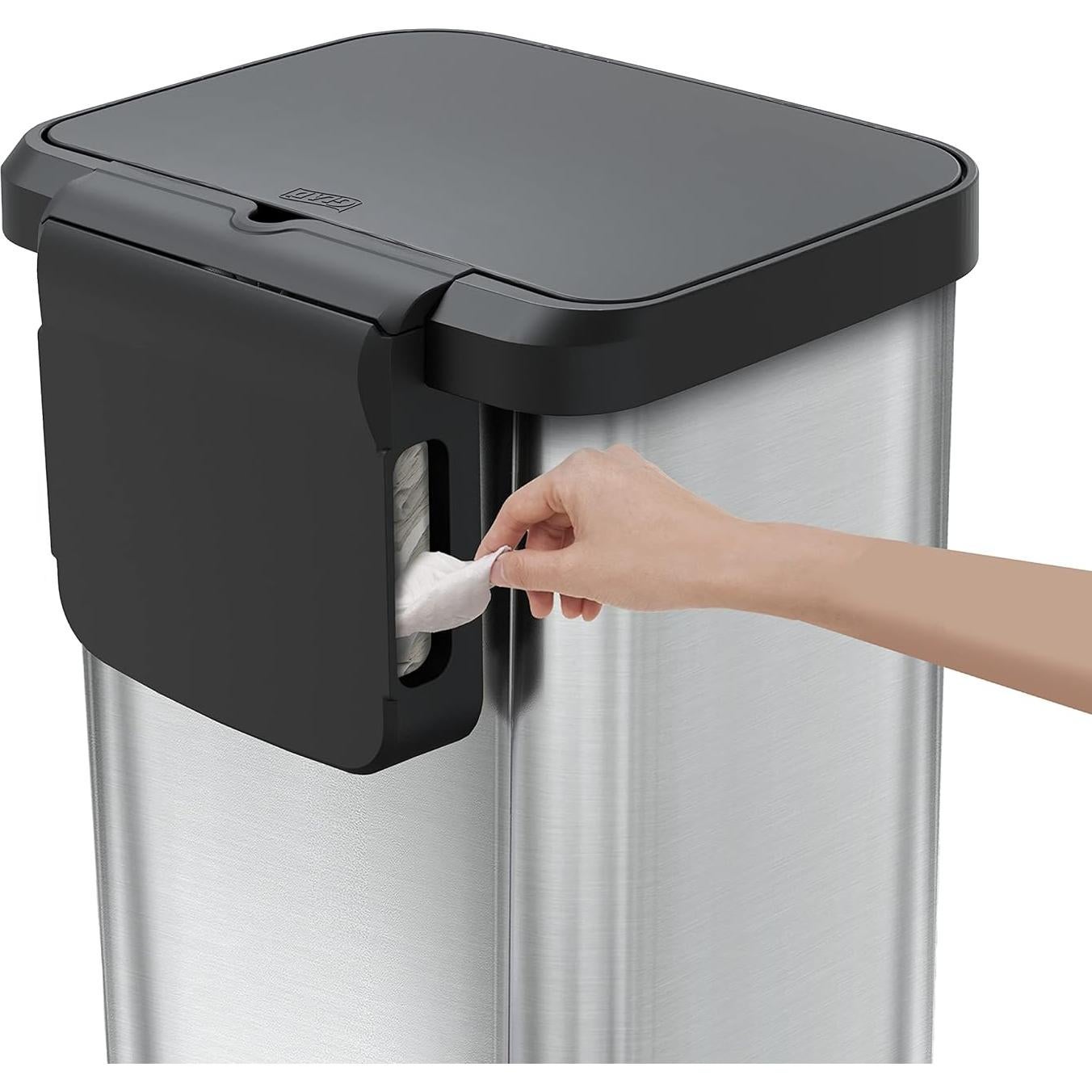 Cubeta de Basura Glad Acero Inoxidable 75.7L con Tapa y Pedal