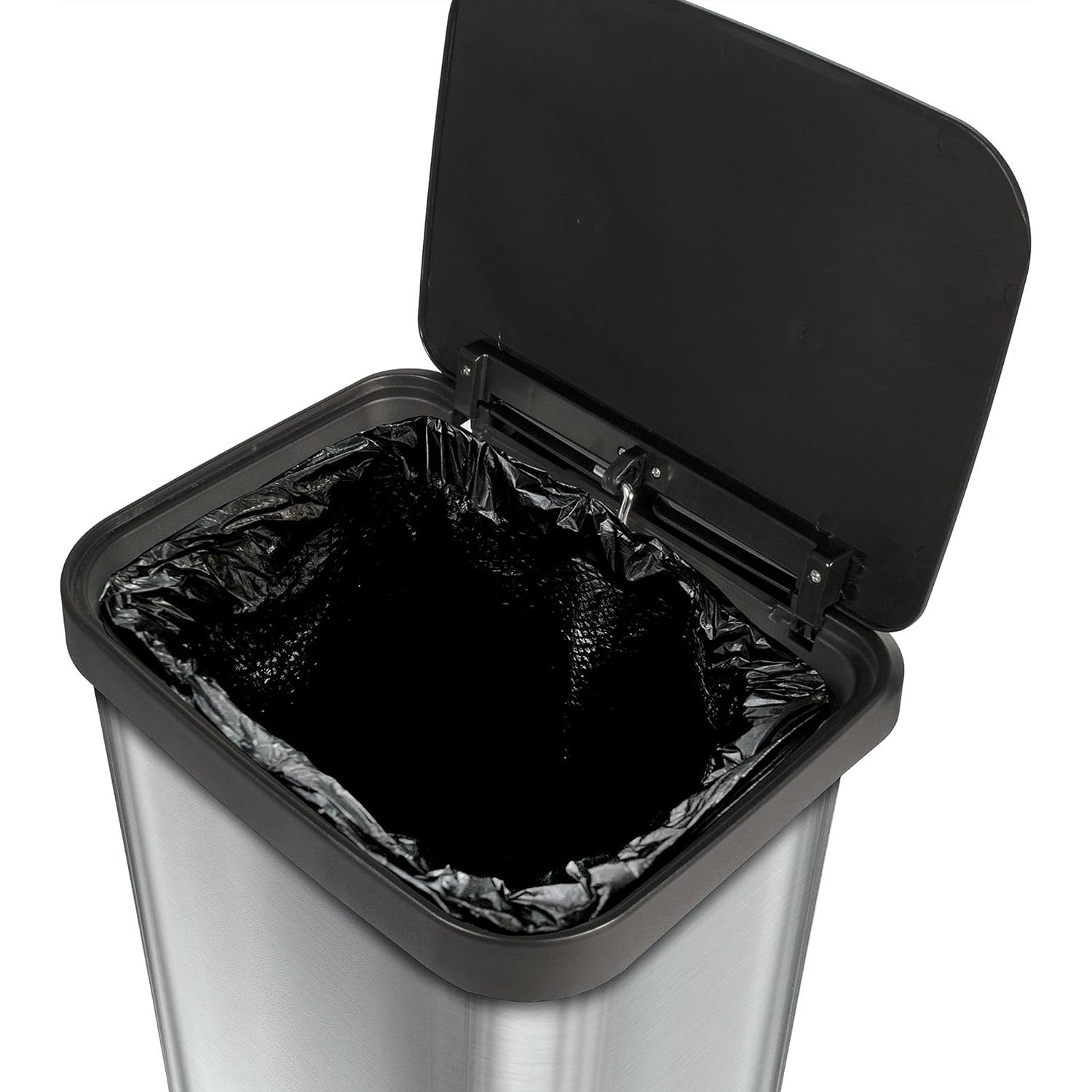 Cubeta de Basura Glad Acero Inoxidable 75.7L con Tapa y Pedal