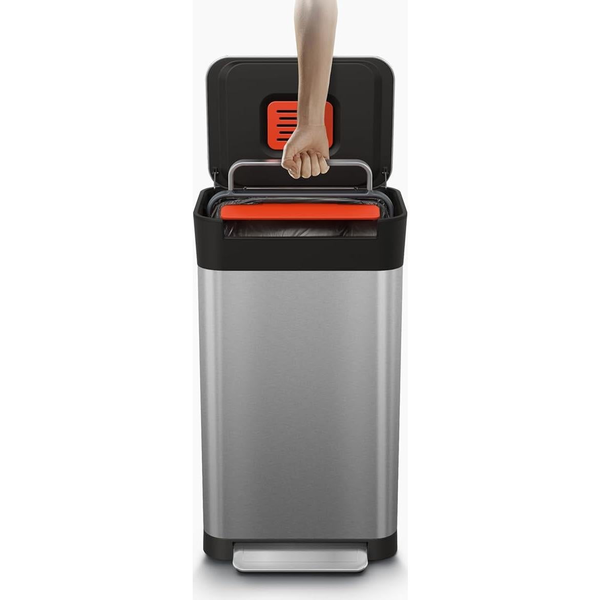 Cubeta de Basura Compresora Joseph Joseph Titan 90L Acero Inoxidable