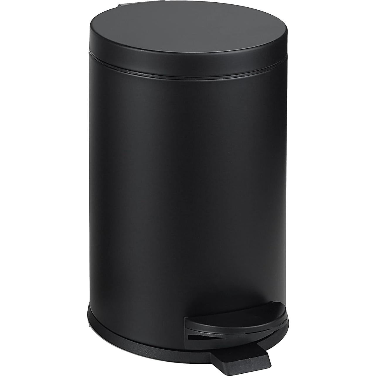 Cubo de Basura Redondo 4.5L SunnyPoint Negro con Pedal