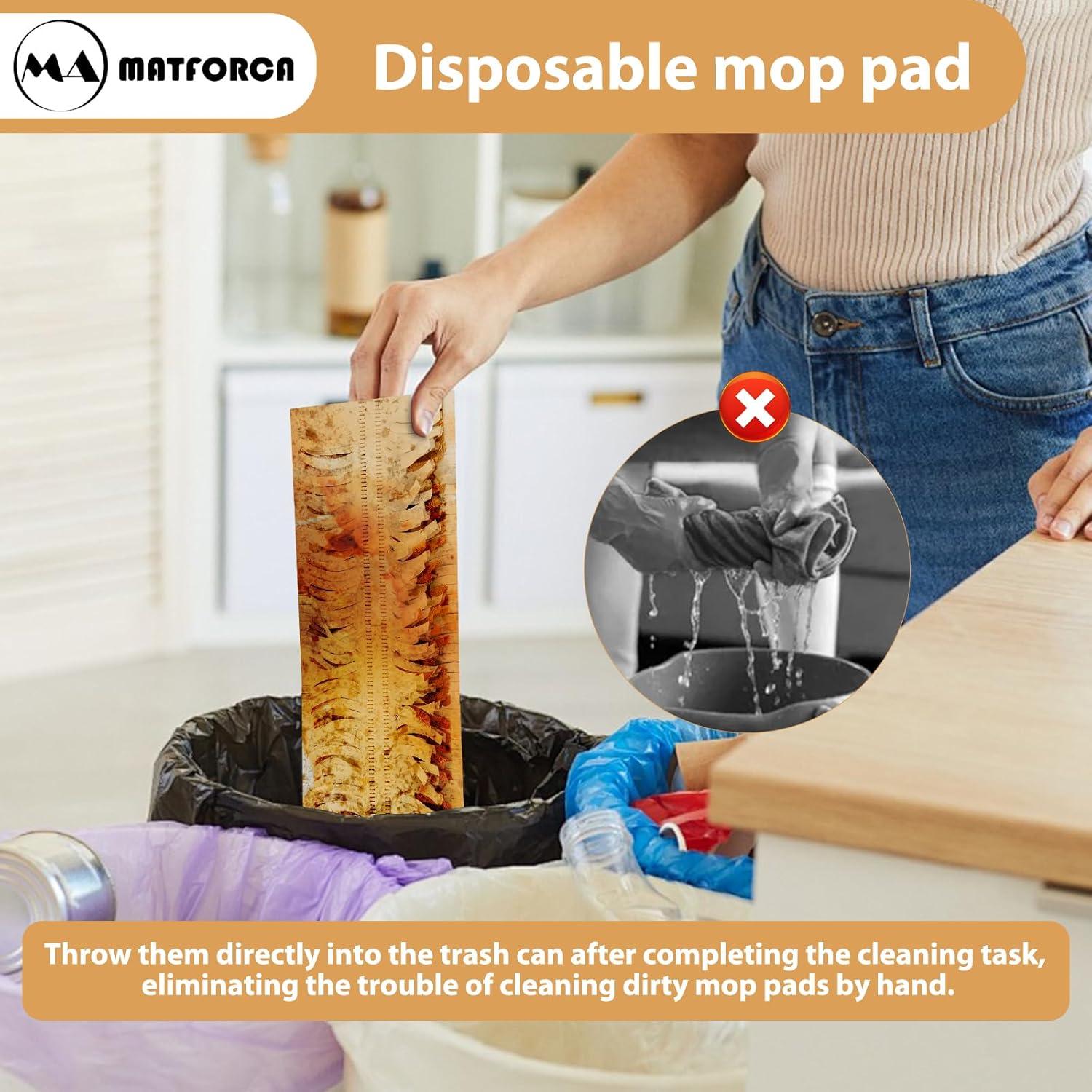 Paquete de 10 almohadillas desechables para trapeador MATFORCA