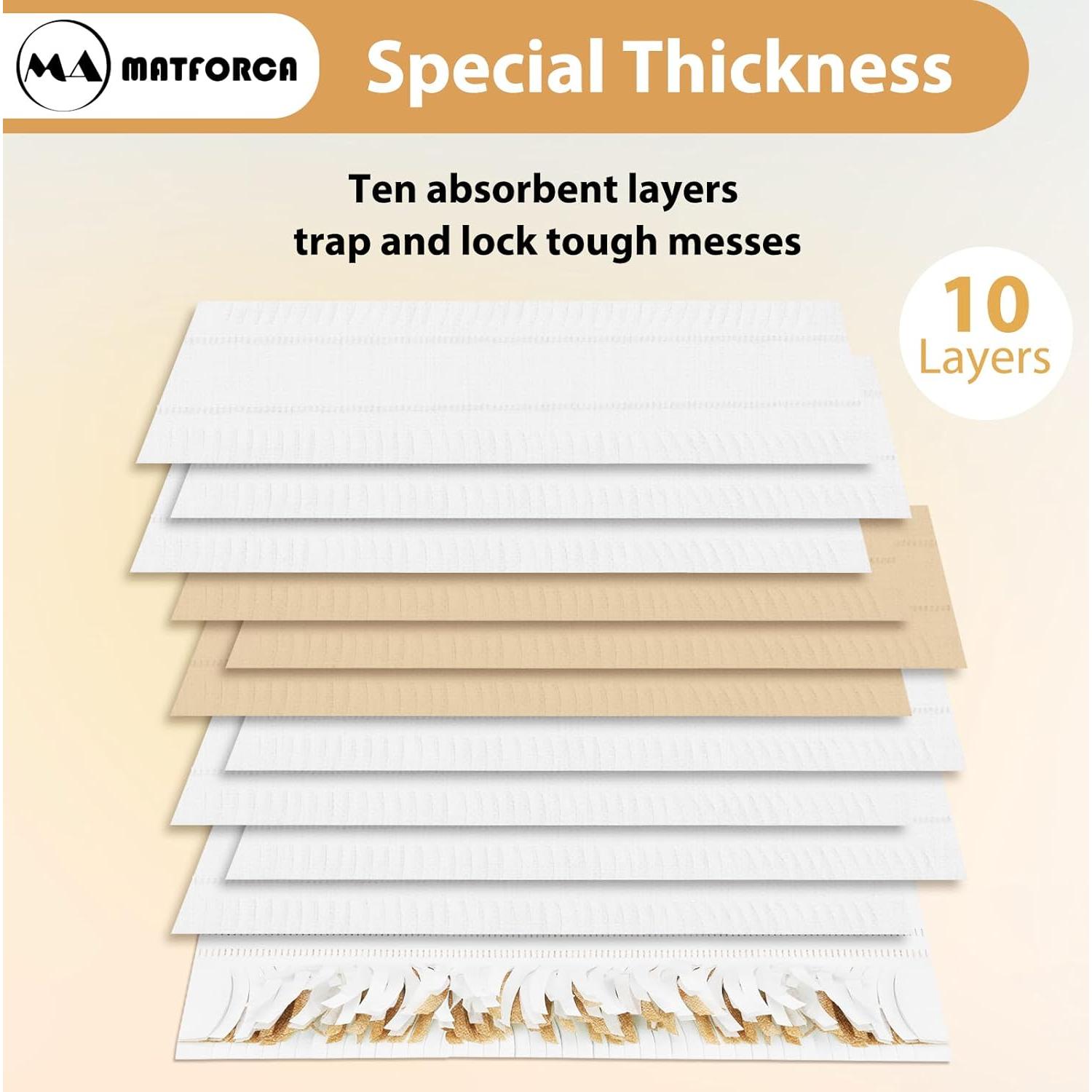 Paquete de 10 almohadillas desechables para trapeador MATFORCA