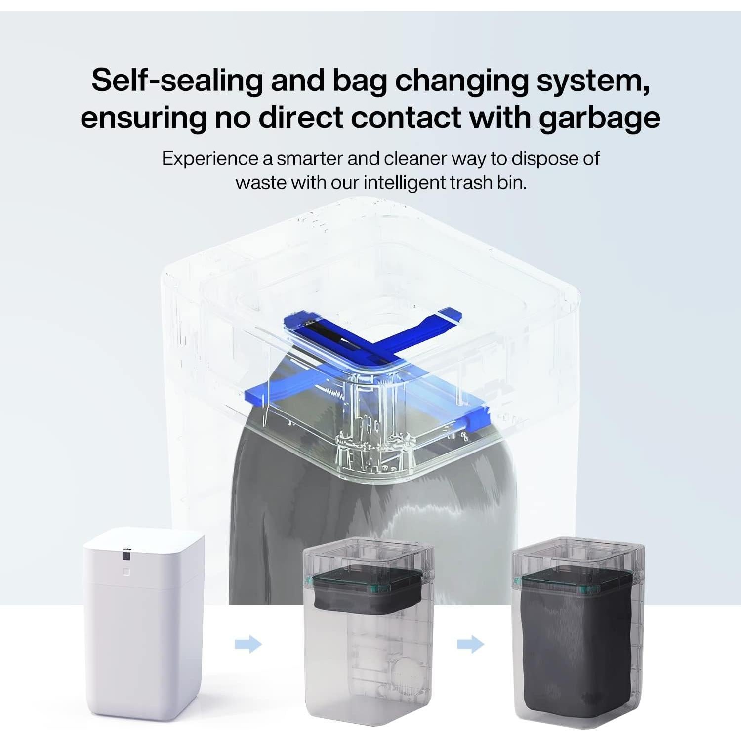 Cubo de Basura Inteligente Airdeer A1 15L con Sensor y Sellado