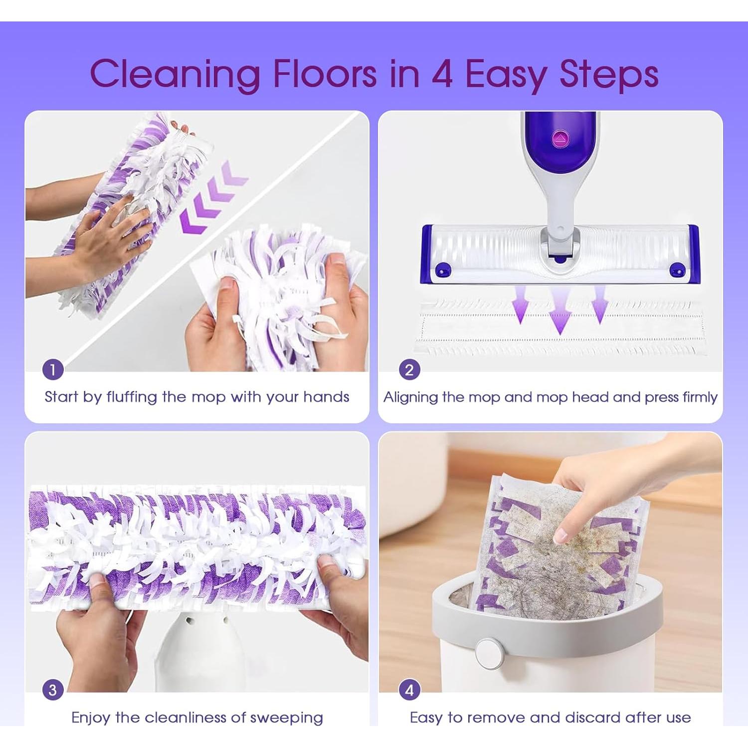 21 Almohadillas de Mopa Desechables COBLOB para Swiffer Power Mop