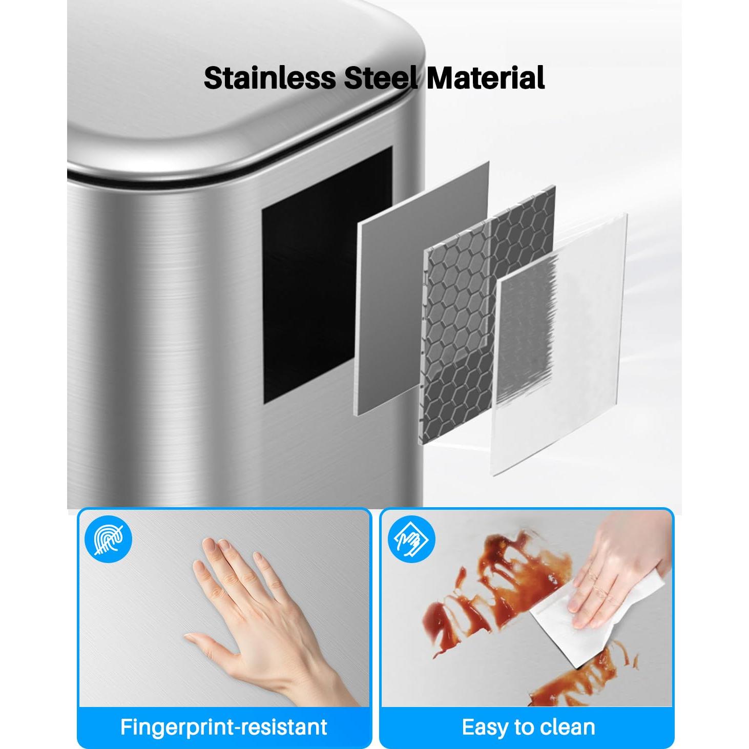 Basurero de Pedal Lovewind 20L Acero Inoxidable Plata