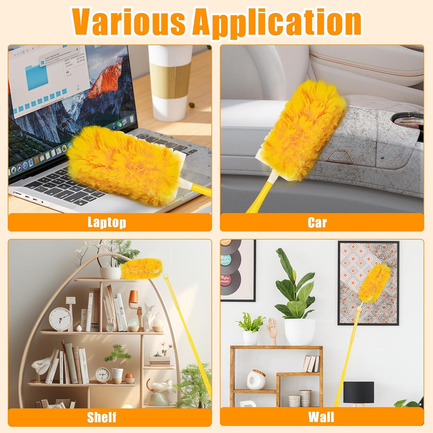 Kit de Limpieza JEHONN Duster Swiffer 20 Rellenos + Mangos