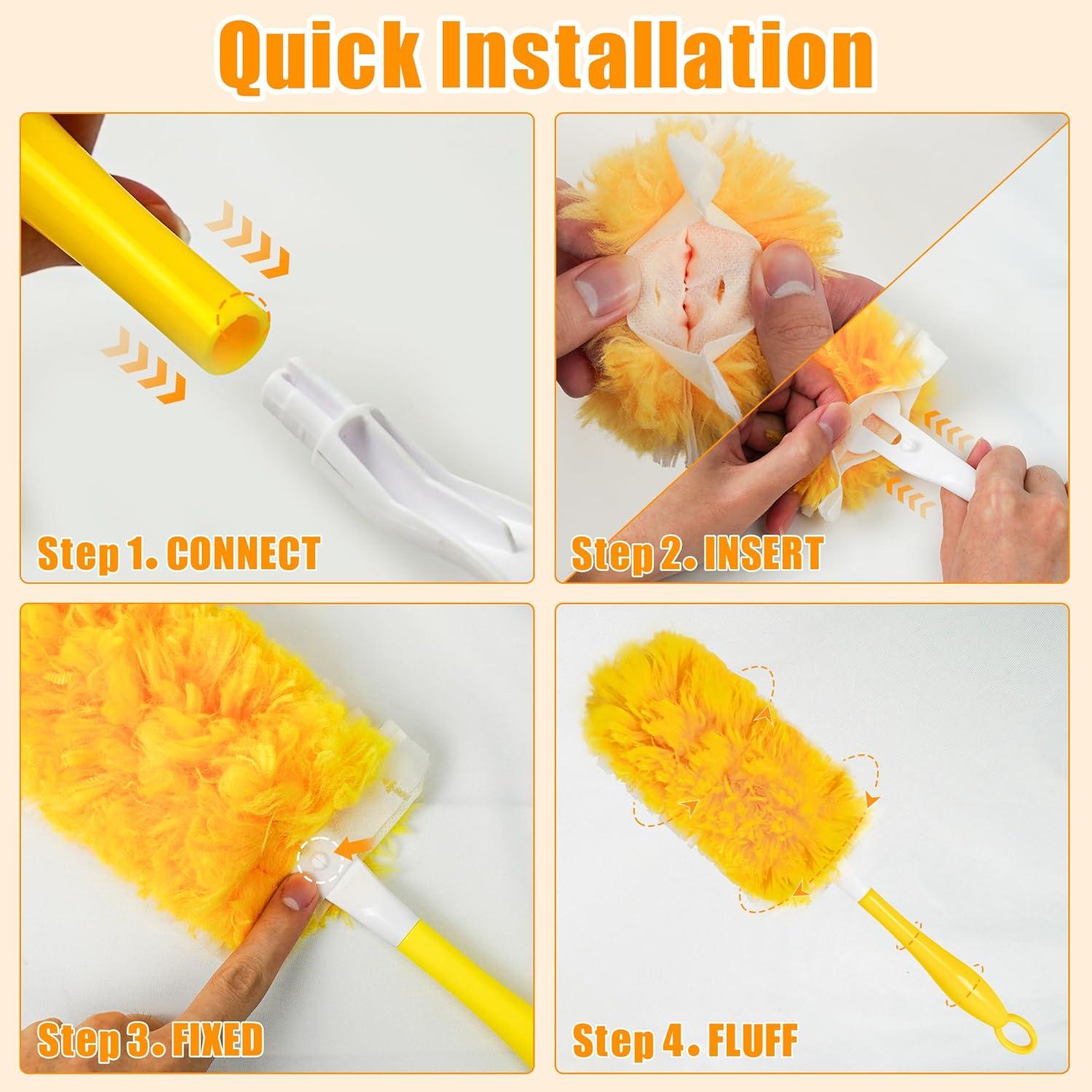Kit de Limpieza JEHONN Duster Swiffer 20 Rellenos + Mangos