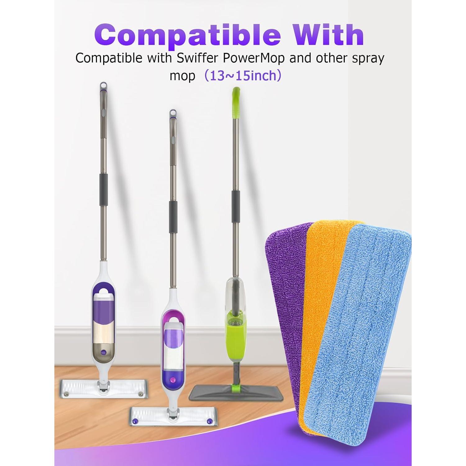 Paquete de 6 almohadillas de fregona Mellbree para Swiffer 38 cm