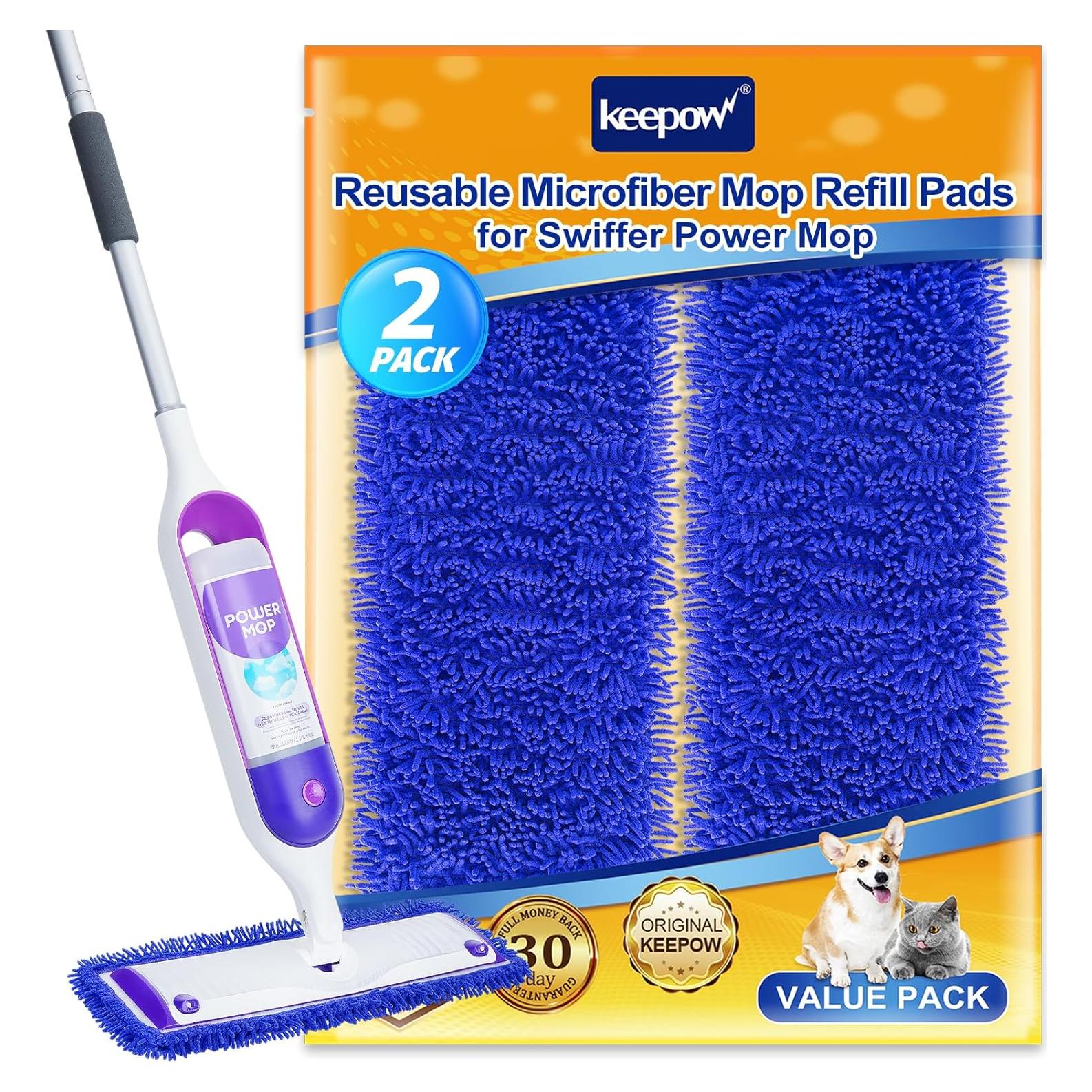Almohadillas Reutilizables KEEPOW para Mopa Eléctrica Swiffer - 2 Paquete
