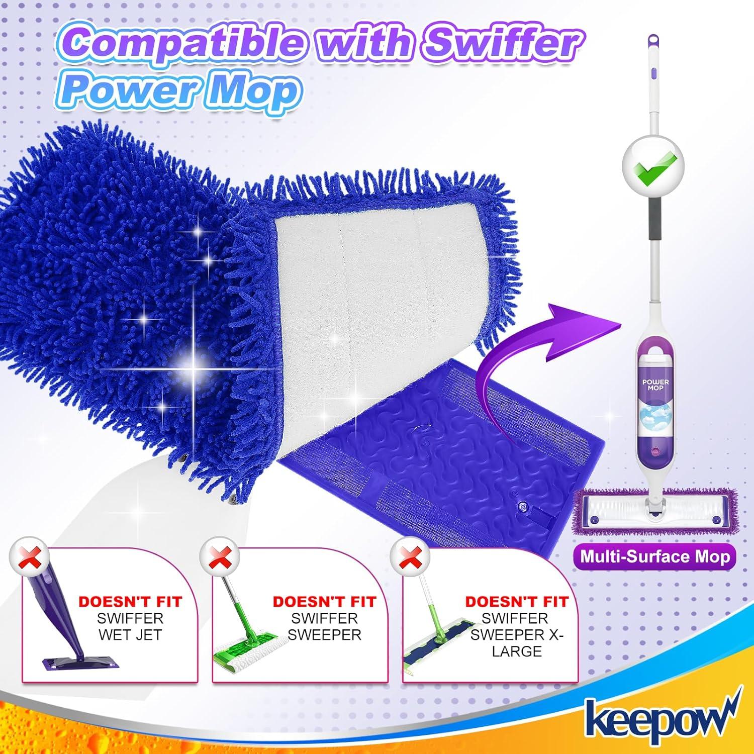 Almohadillas Reutilizables KEEPOW para Mopa Eléctrica Swiffer - 2 Paquete