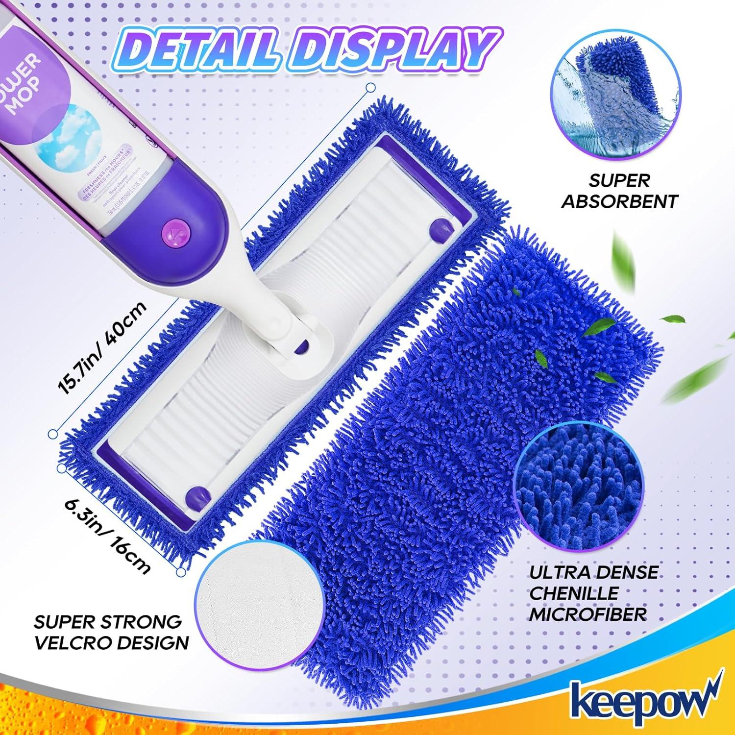 Almohadillas Reutilizables KEEPOW para Mopa Eléctrica Swiffer - 2 Paquete