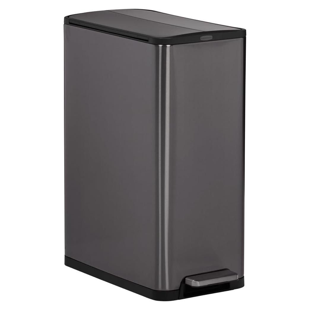Papelera Slim Step-On Rubbermaid Elite 45.4L Carbón