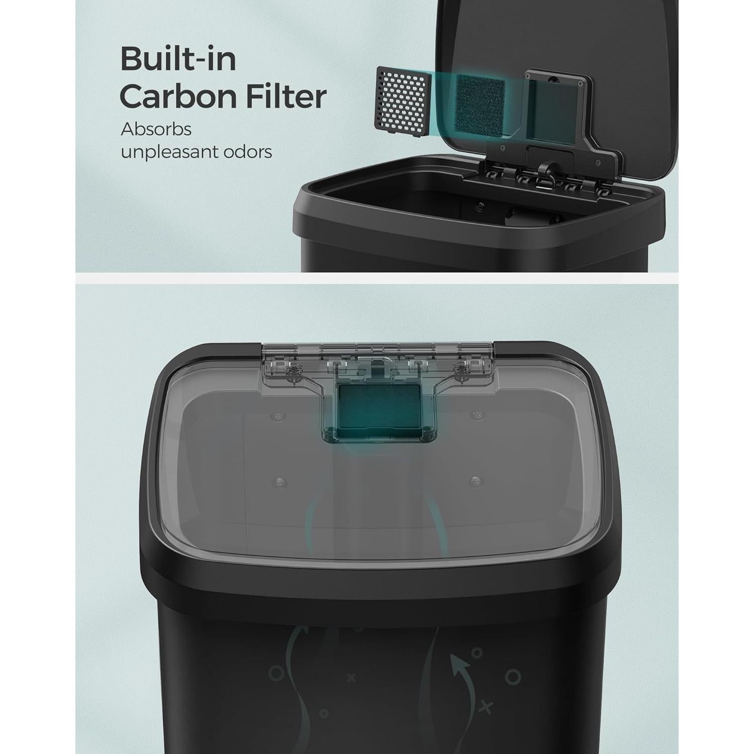 Cubo de Basura de Acero Inoxidable SONGMICS 50L con Pedal