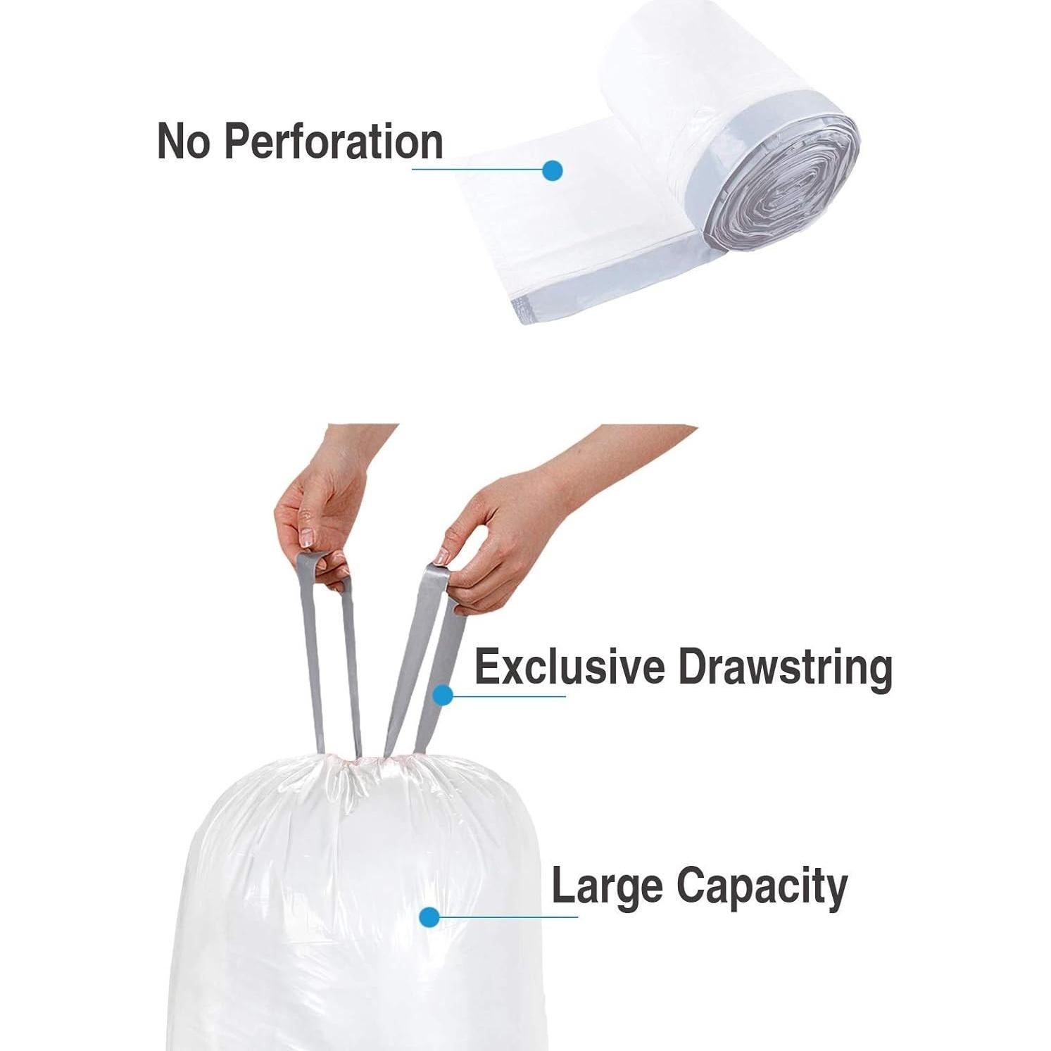 Bolsas de Plástico Desecho Alta Resistencia Confiable1st 200 Unidades