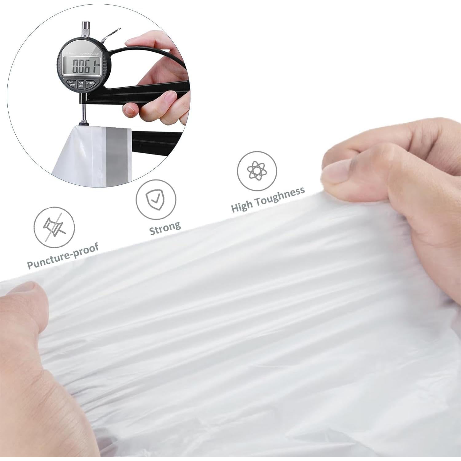 Bolsas de Plástico Desecho Alta Resistencia Confiable1st 200 Unidades