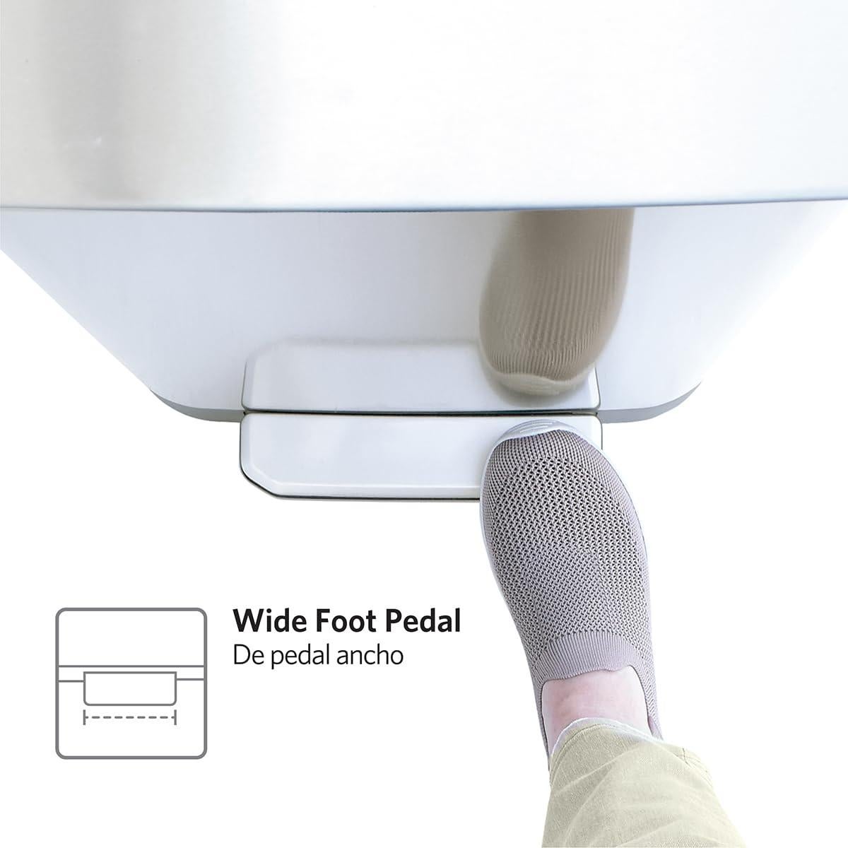 Cubeta de Basura de Acero Inoxidable Glad 49L con Tapa y Pedal