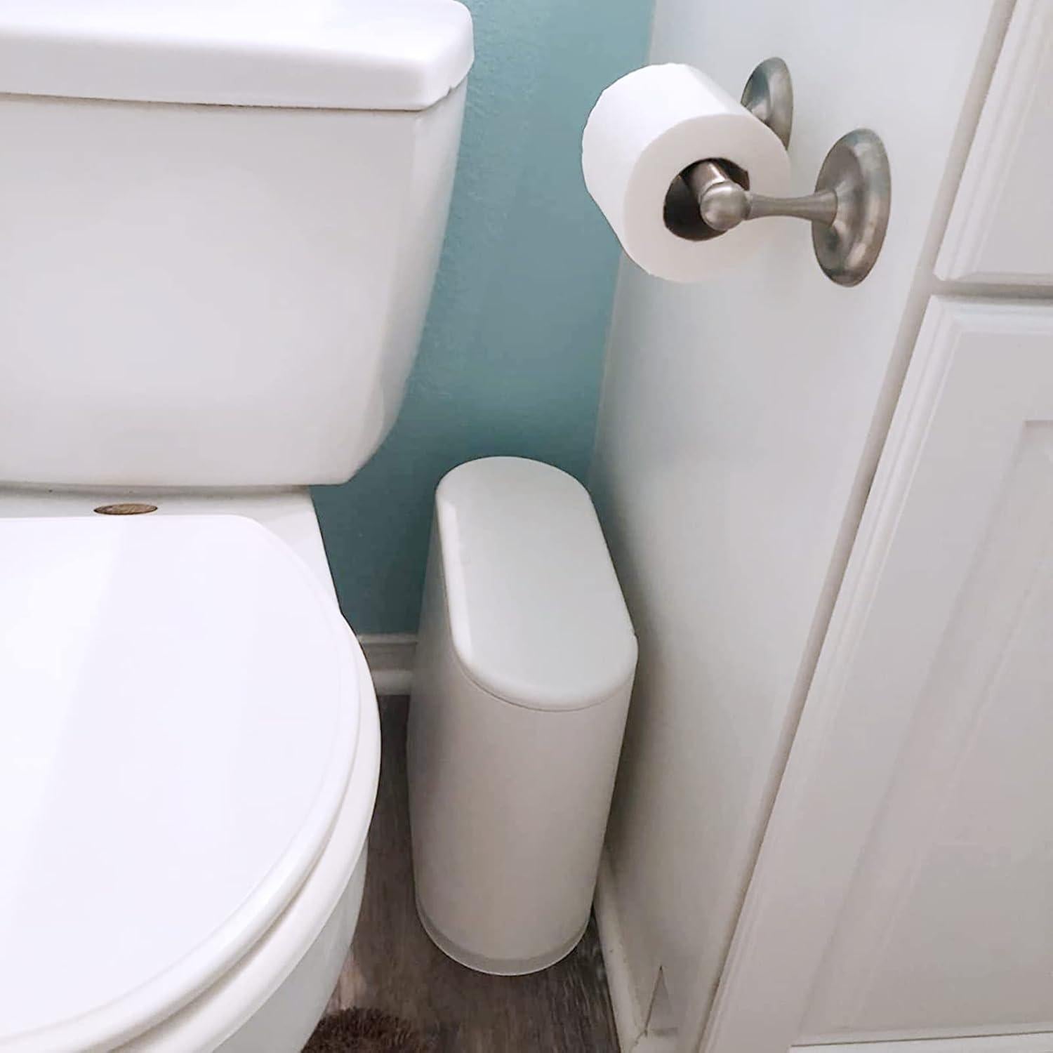 Cubo de Basura Plástico PENGKE 10 Litros Blanco con Tapa