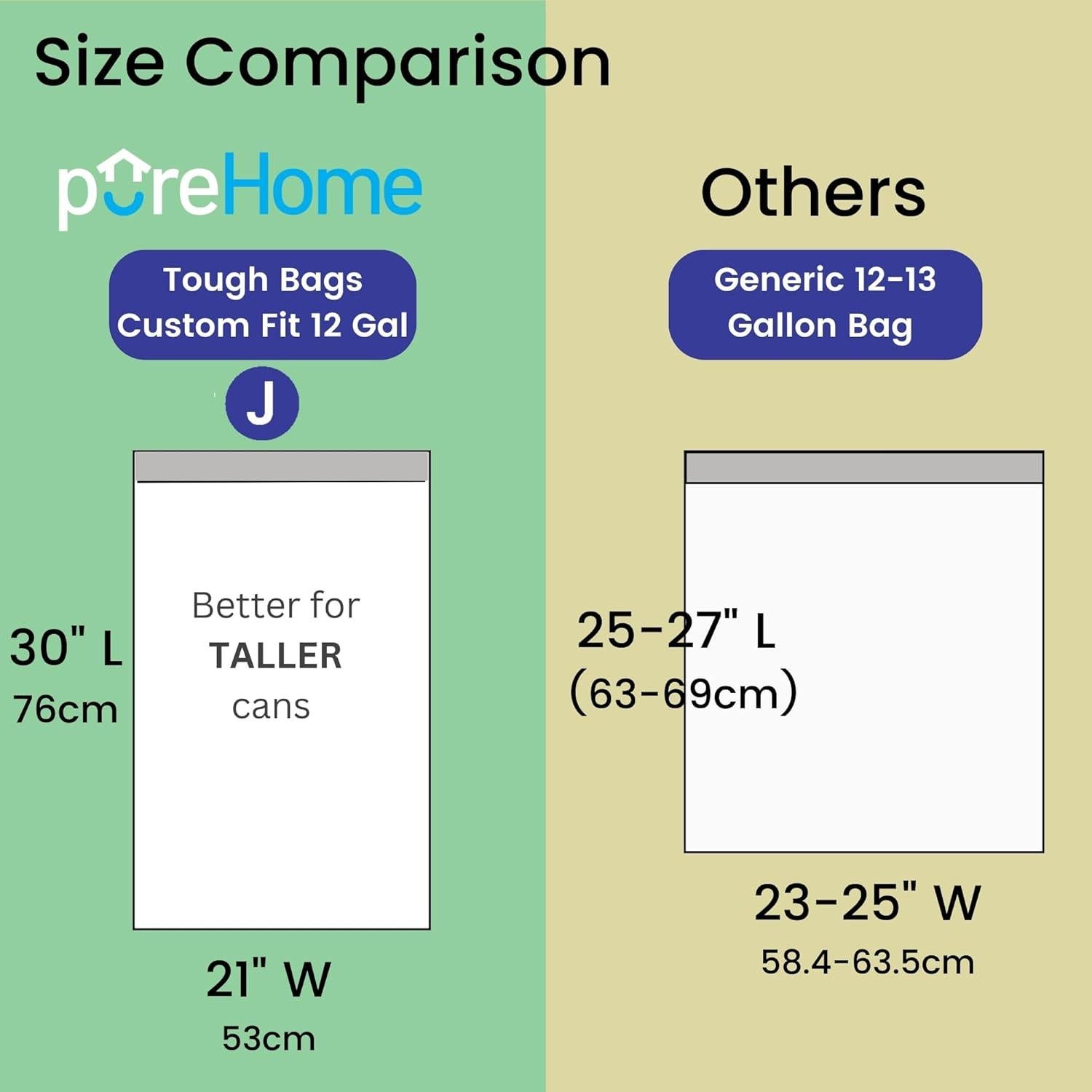 Bolsas de Basura Resistentes pureHome Código J 50 Unidades 30-45L